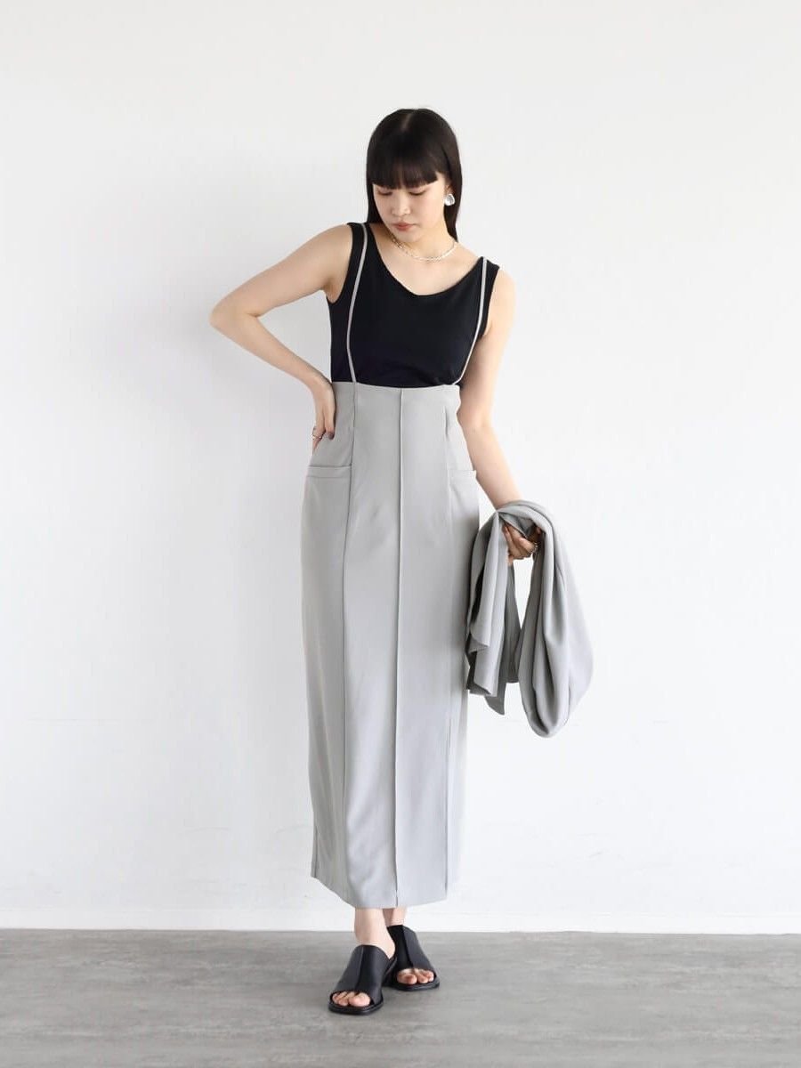 RADIATE RADIATE/2WAYジョーゼットハイウエストスカート ラシュッド スカート ロング・マキシスカート グレー ブラック ブルー【送料無料】のサムネイル