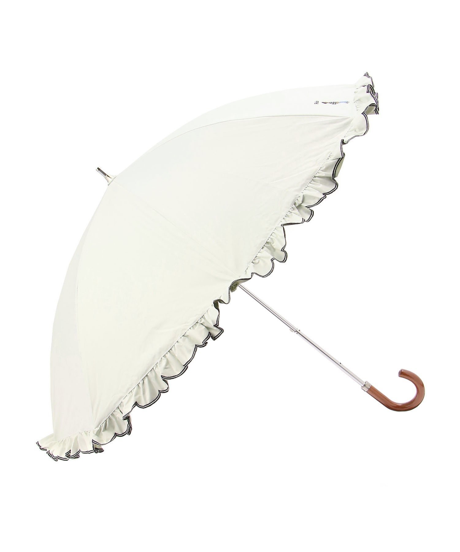 POLO RALPH LAUREN 【WEB限定】 POLO RALPH LAUREN (ポロ ラルフローレン) 日傘 レディース 長傘 ワンポイント ポロベア刺繍 フリル スライド式 UV 一級遮光 晴雨兼用 ムーンバット ファッション雑貨 傘・長傘 ホワイト ブルー ネイビー【送料無料】のサムネイル