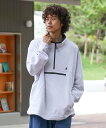 【SALE/60%OFF】BEAMS HEART MEN KANGOL / 裏毛 スタンド ハーフジップ スウェット ビームス アウトレット トップス スウェット・トレーナー ブラック グレー(4)