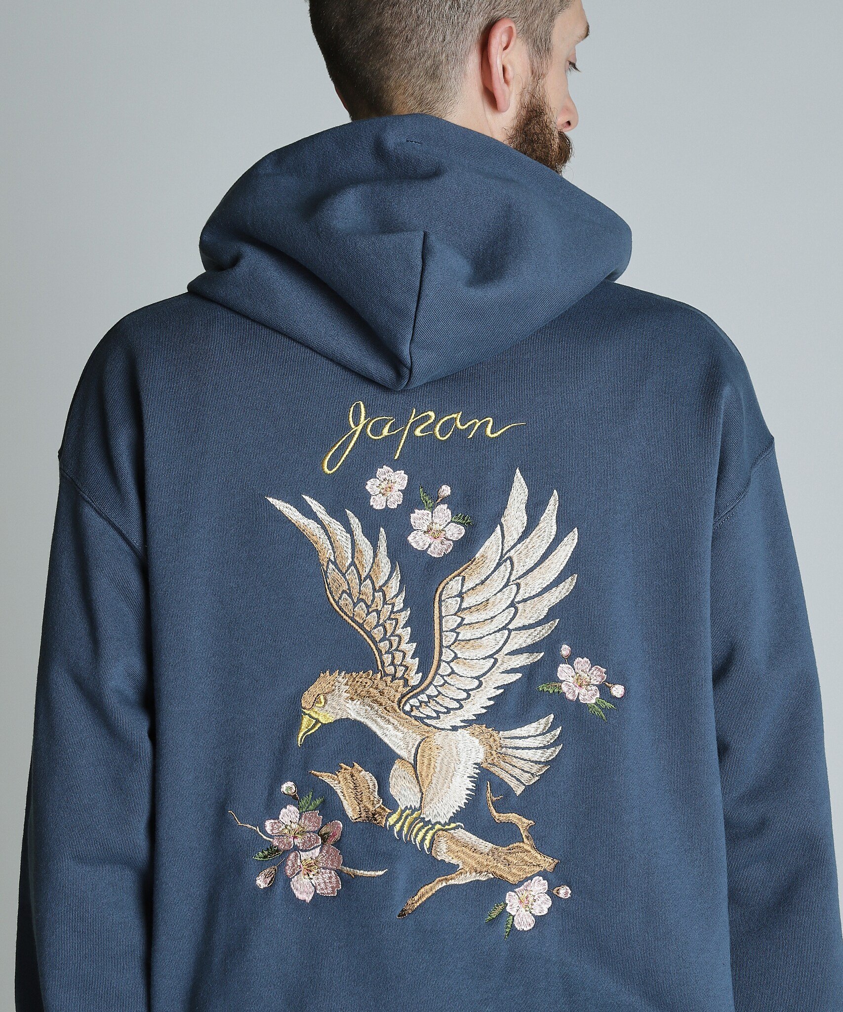 【SALE／40%OFF】Schott EMB. CHERRY BLOSSOM JAPAN EAGLE HOODED SWEAT/チェリーブロッサム ジャパンイーグル パーカー ショット トップス パーカー・フーディー グレー ネイビー ブラウン【送料無料】