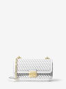 【SALE/75%OFF】MICHAEL KORS TRIBECA ウーヴン レザー ショルダー スモール マイケル・コース バッグ ショルダーバッグ ホワイト【送料無料】(4)