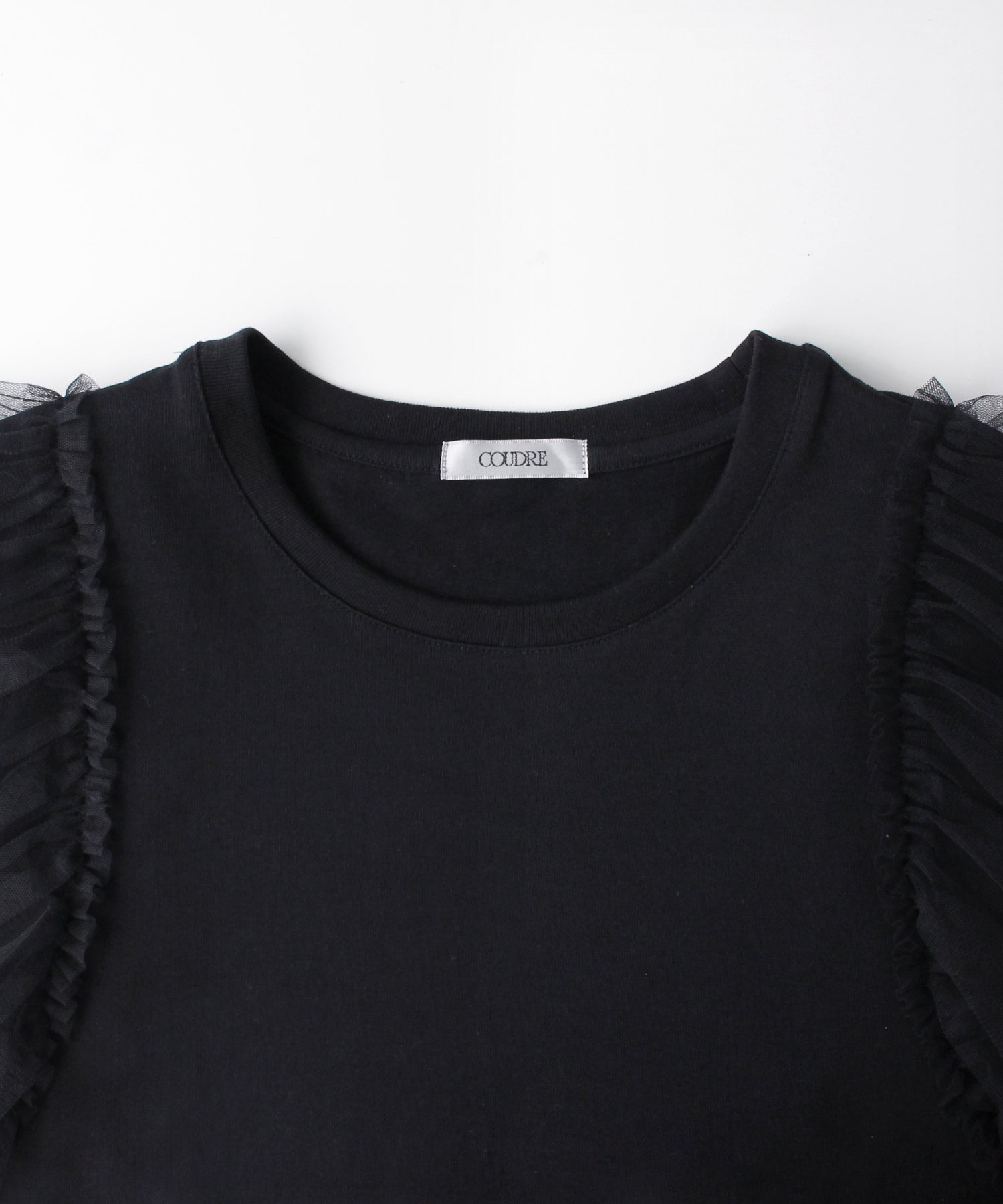 COUDRE チュールT ディアナドット トップス カットソー・Tシャツ ホワイト ブラック【送料無料】
