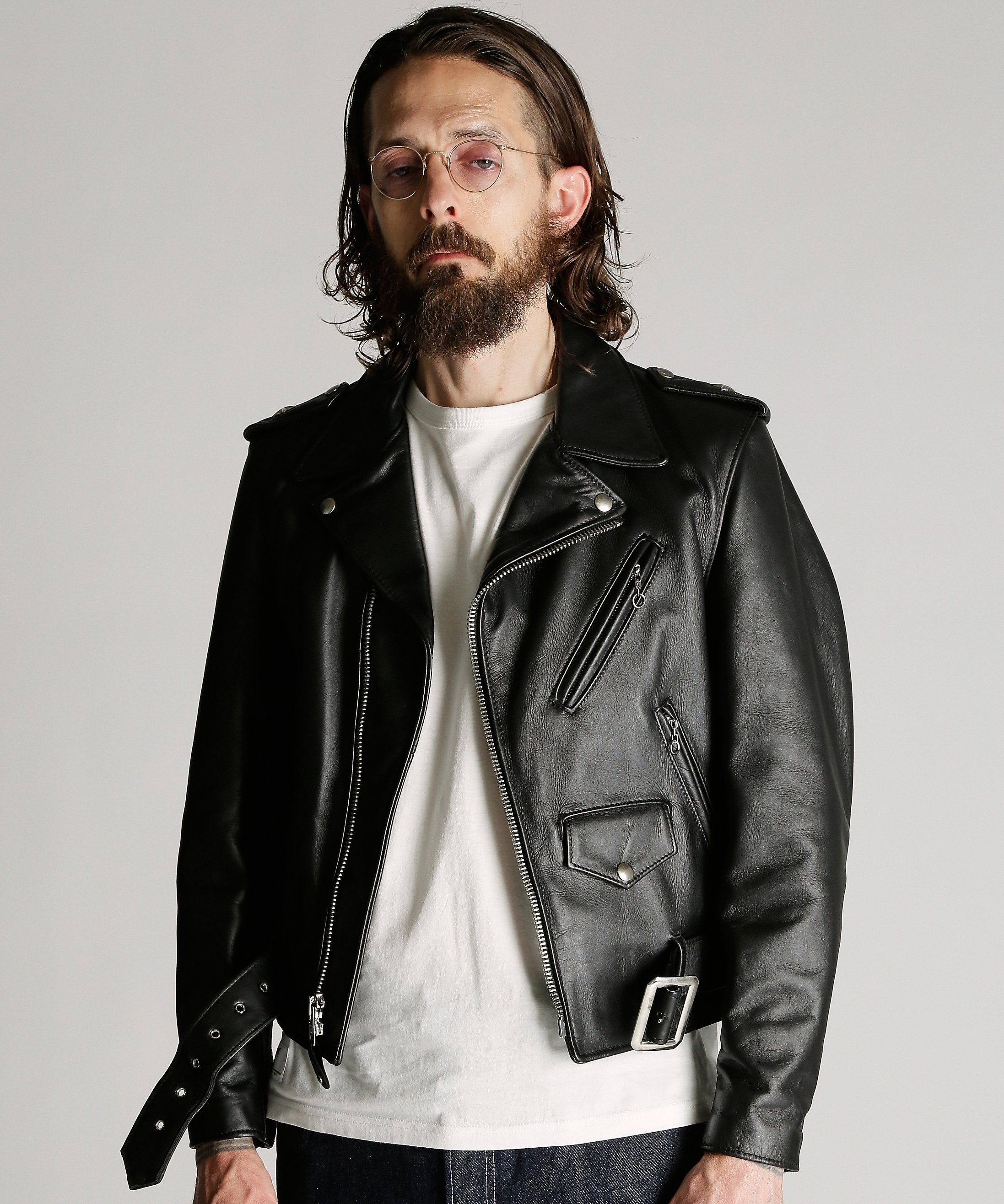 Schott 613US ONESTAR RIDERS/ワンスター ライダース レザージャケット ショット ジャケット・アウター ライダースジャケット ブラック【送料無料】