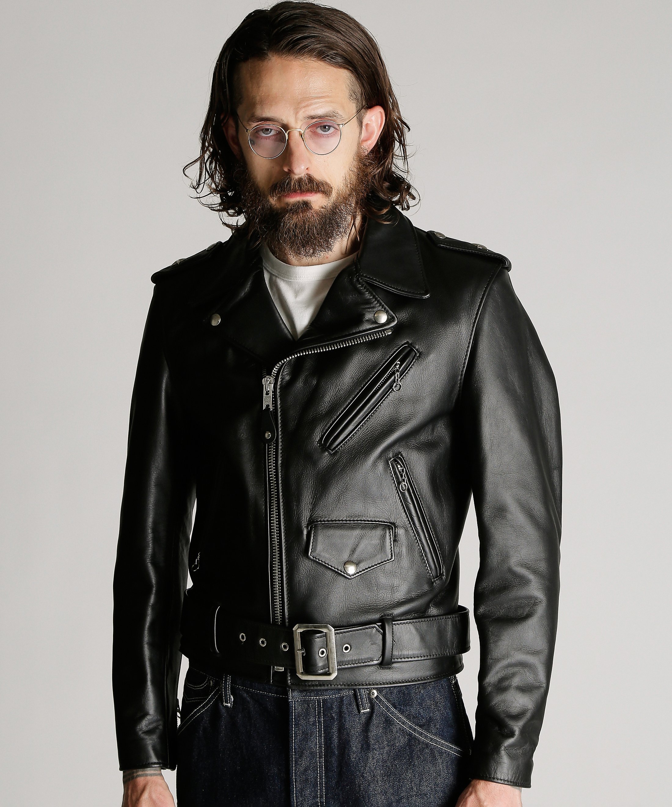 Schott 613US ONESTAR RIDERS/ワンスター ライダース レザージャケット ショット ジャケット・アウター ライダースジャケット ブラック【送料無料】