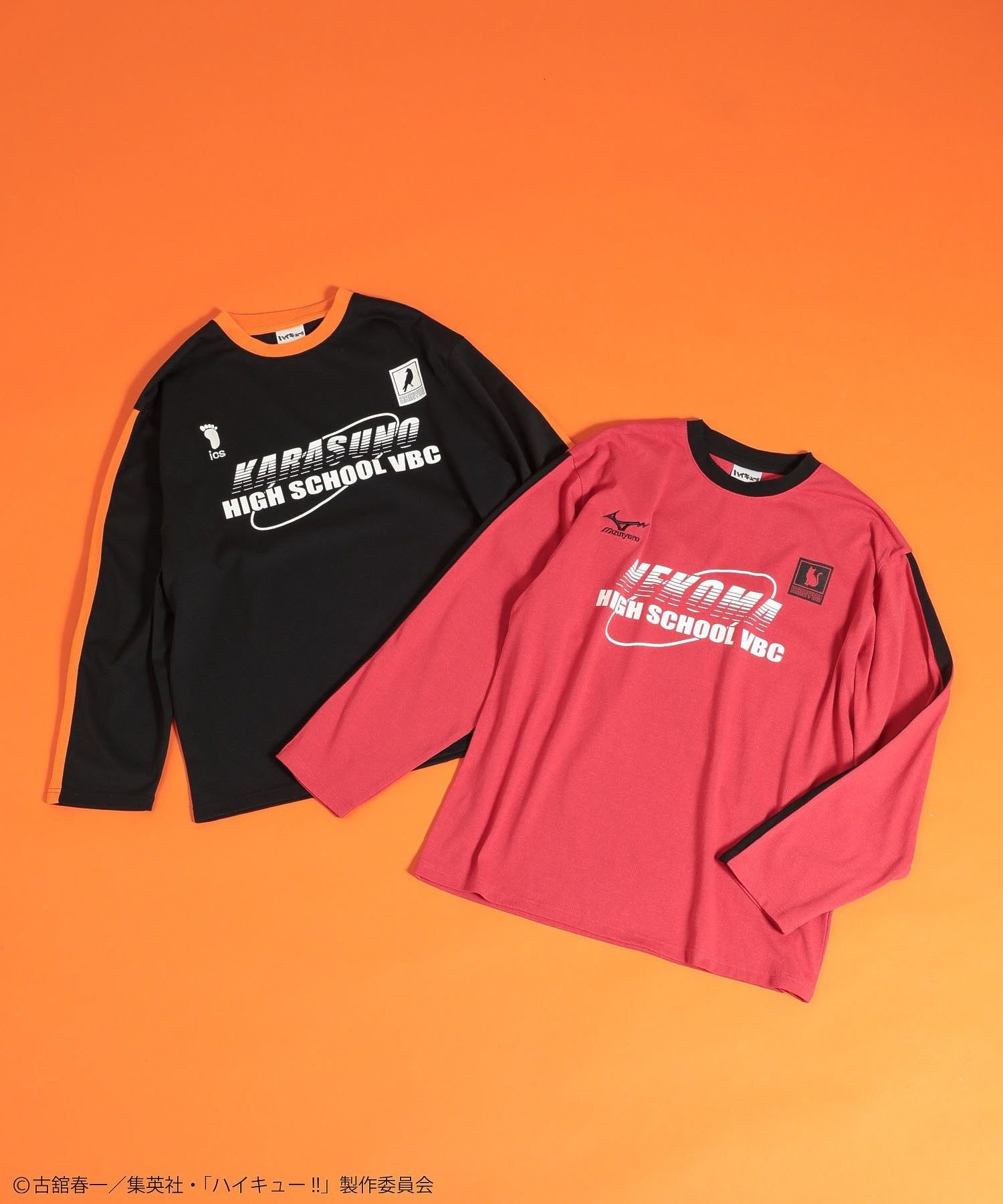 [OFERTA/50% DE DESCUENTO] ¡¡Parques Verdes Haikyu!! Camiseta manga larga uniforme Tops Parks Verde Camiseta cortada y confeccionada Negro Rojo — vista 3