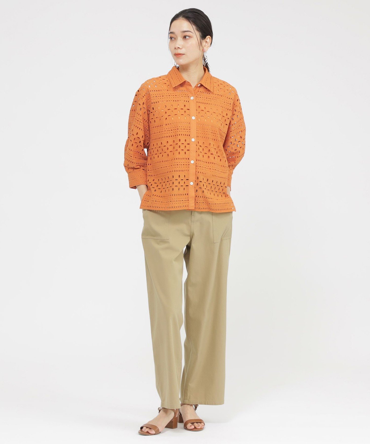 【SANYO Style EDITION掲載】【接触冷感】【ウォッシャブル】ストレッチチノベイカーパンツ エヴェックス バイ クリツィア パンツ その他のパンツ ベージュ