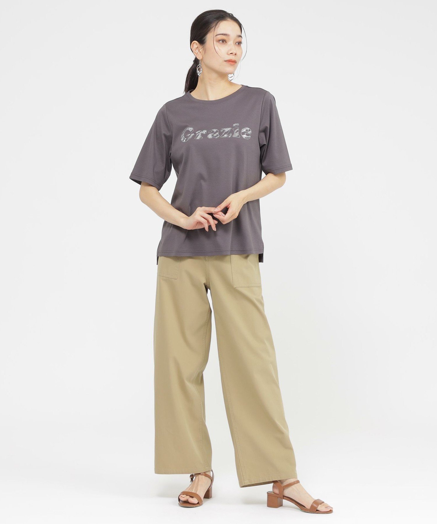【SANYO Style EDITION掲載】【接触冷感】【ウォッシャブル】ストレッチチノベイカーパンツ エヴェックス バイ クリツィア パンツ その他のパンツ ベージュ