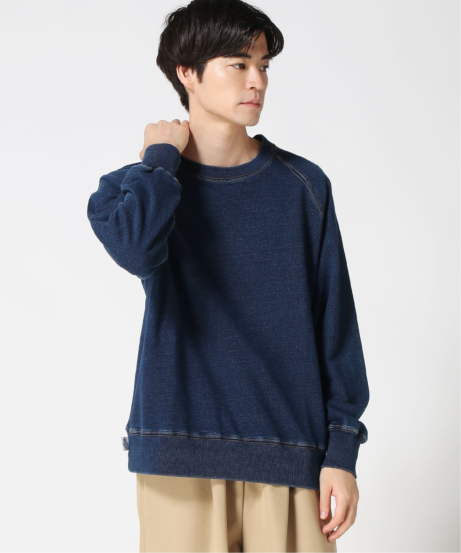 gym master gym master/(U)11ozインディゴスウェットクルーネック ジムマスター トップス スウェット・トレーナー ネイビー ブルー【送料無料】のサムネイル