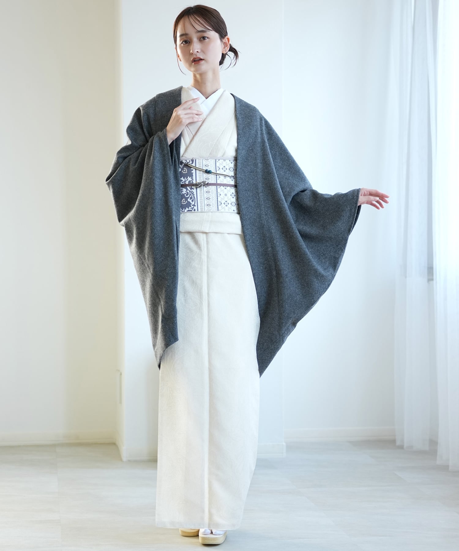 utatane 【utatane select】JAPAN MODE 2wayコート グレー ウタタネ ジャケット・アウター その他のジャケット・アウター グレー