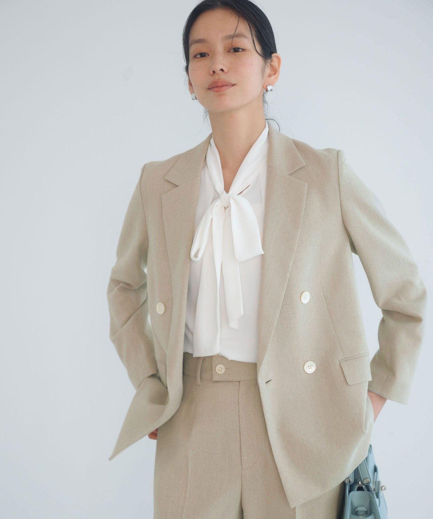 【SALE／35%OFF】UNITED ARROWS green label relaxing [size SHORTあり]Greed グリード メランジ ダブル ジャケット ユナイテッドアローズ グリーンレーベルリラクシング ジャケット・アウター テーラードジャケット・ブレザー ベージュ【送料無料】