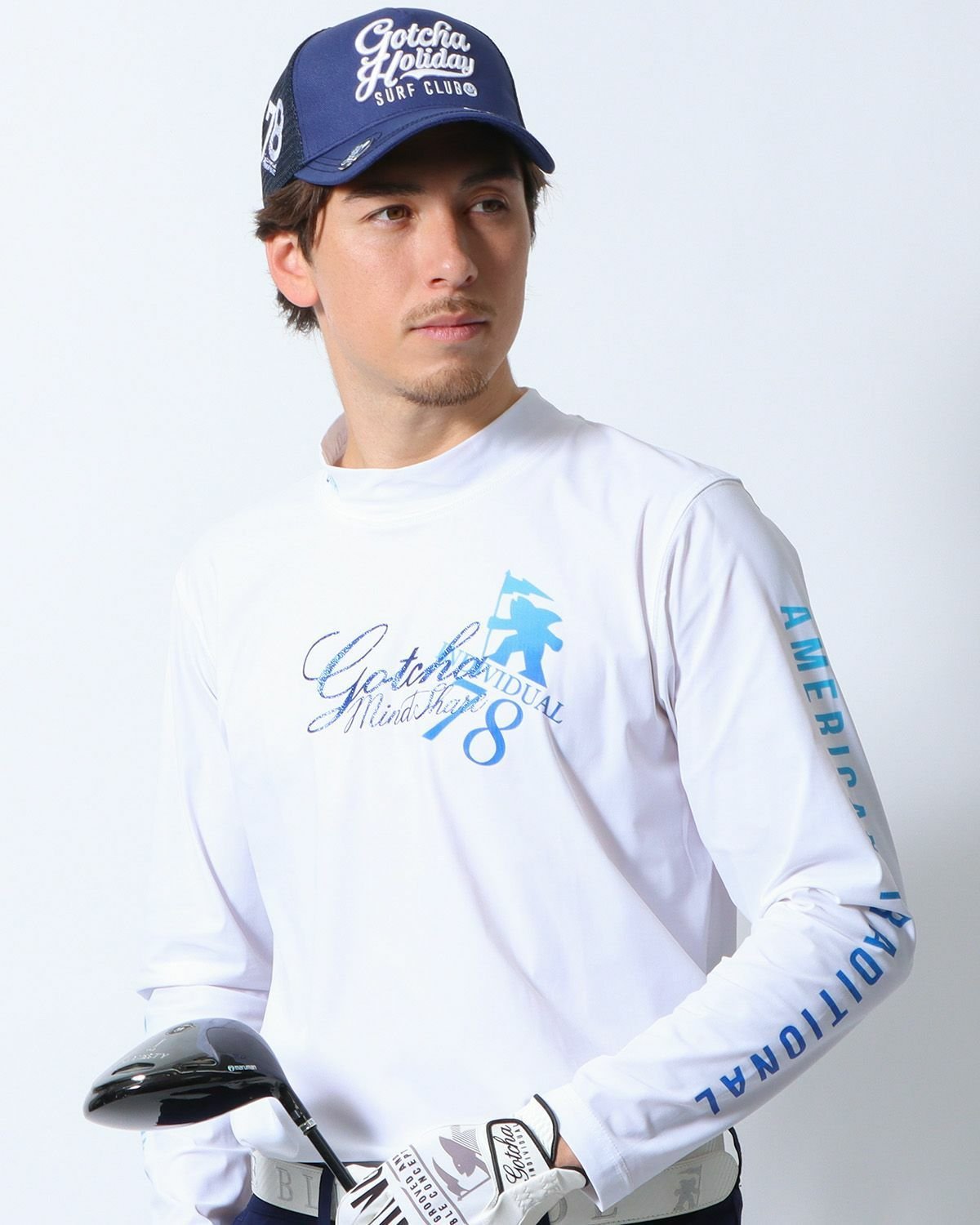 GOTCHA GOLF GOTCHA GOLF (ガッチャゴルフ) UVカット 接触冷感 サーフ グラデーション アンダー ガッチャ トップス その他のトップス ブラック ホワイト ブルー【送料無料】