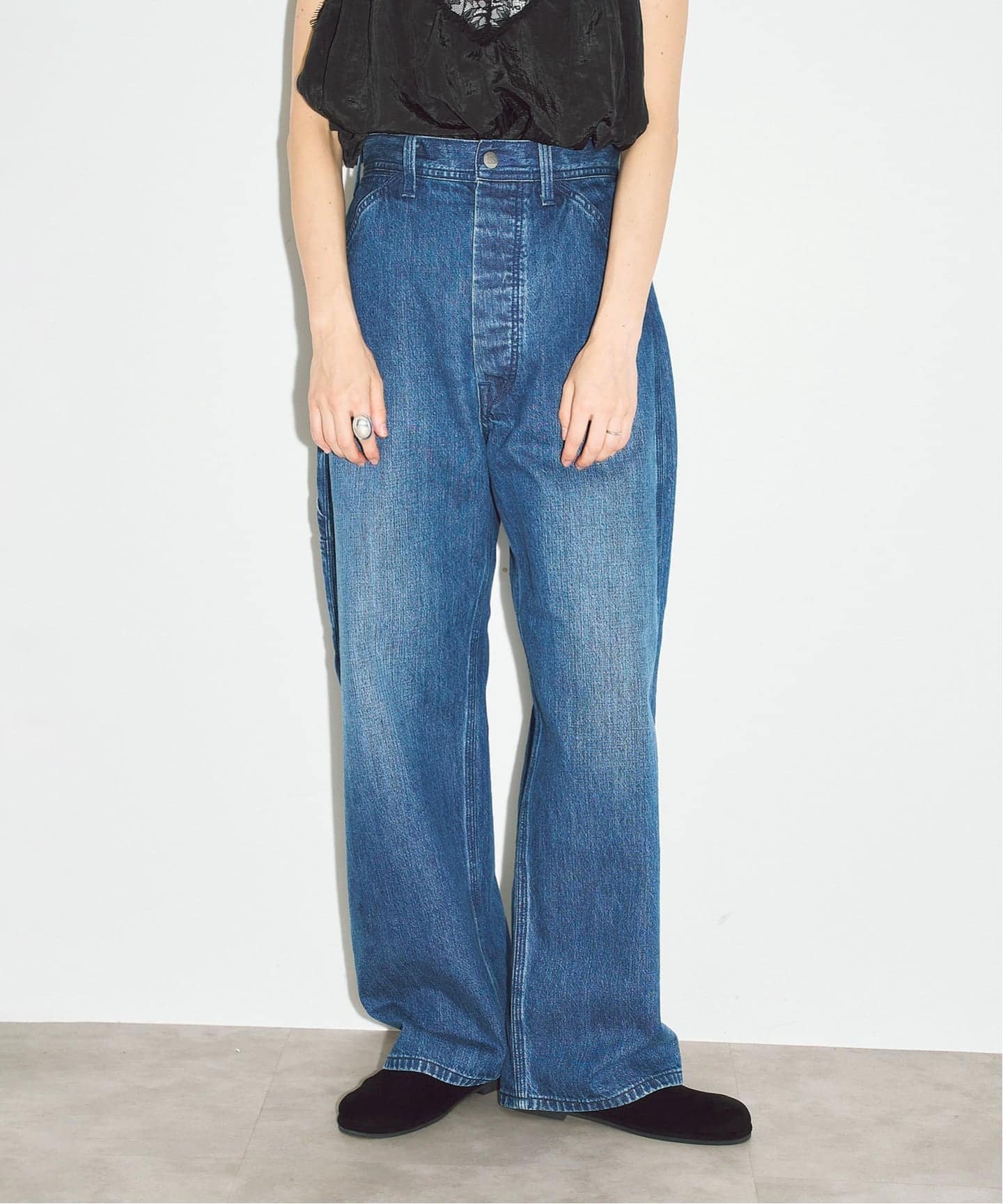 LEE 別注 PAINTER PANTS:デニムパンツ シティーショップ パンツ ジーンズ・デニムパンツ ブルー ブラック