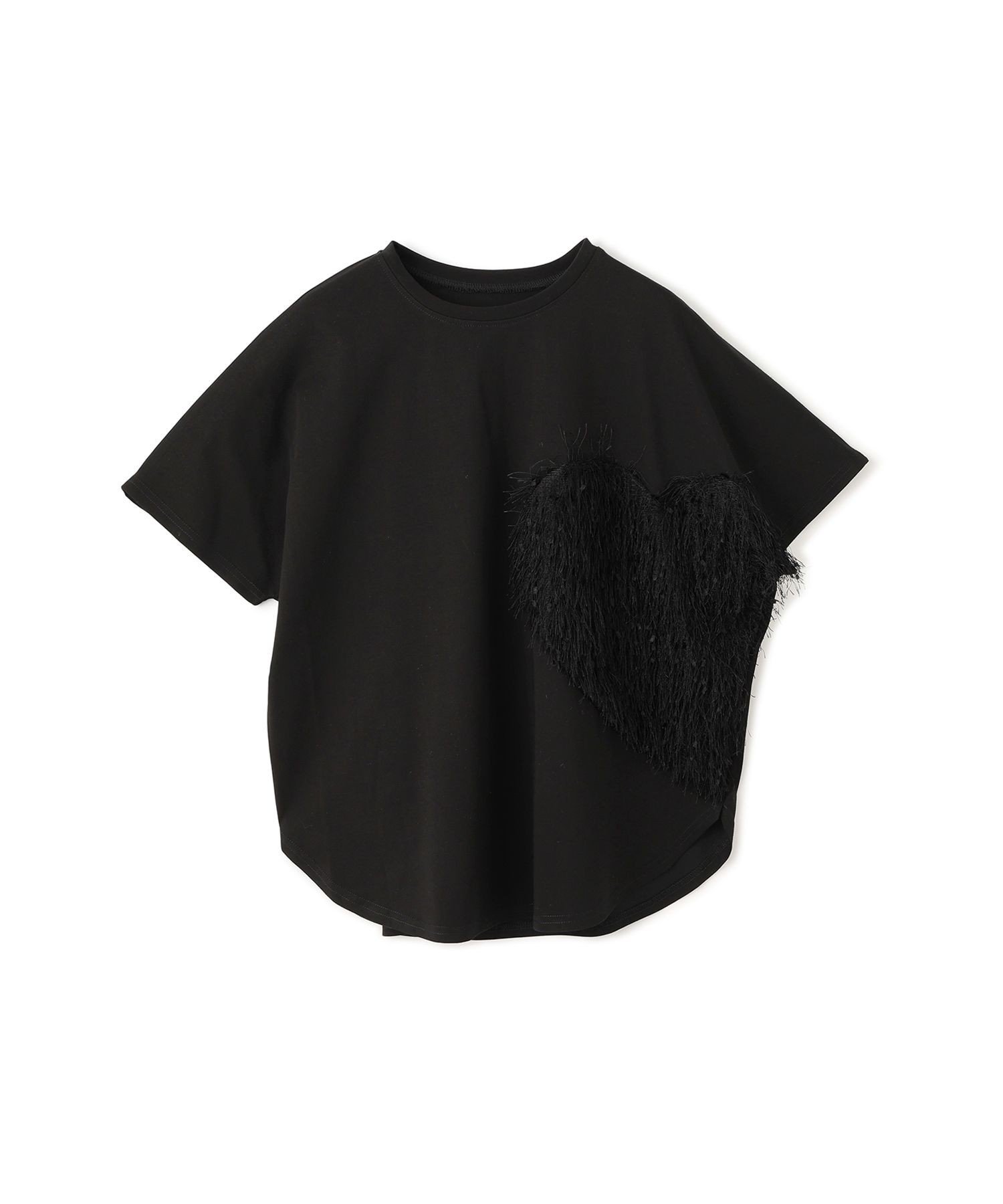 JAYRO ハートシャギープルオーバー ジャイロ トップス カットソー・Tシャツ ブラック ホワイト