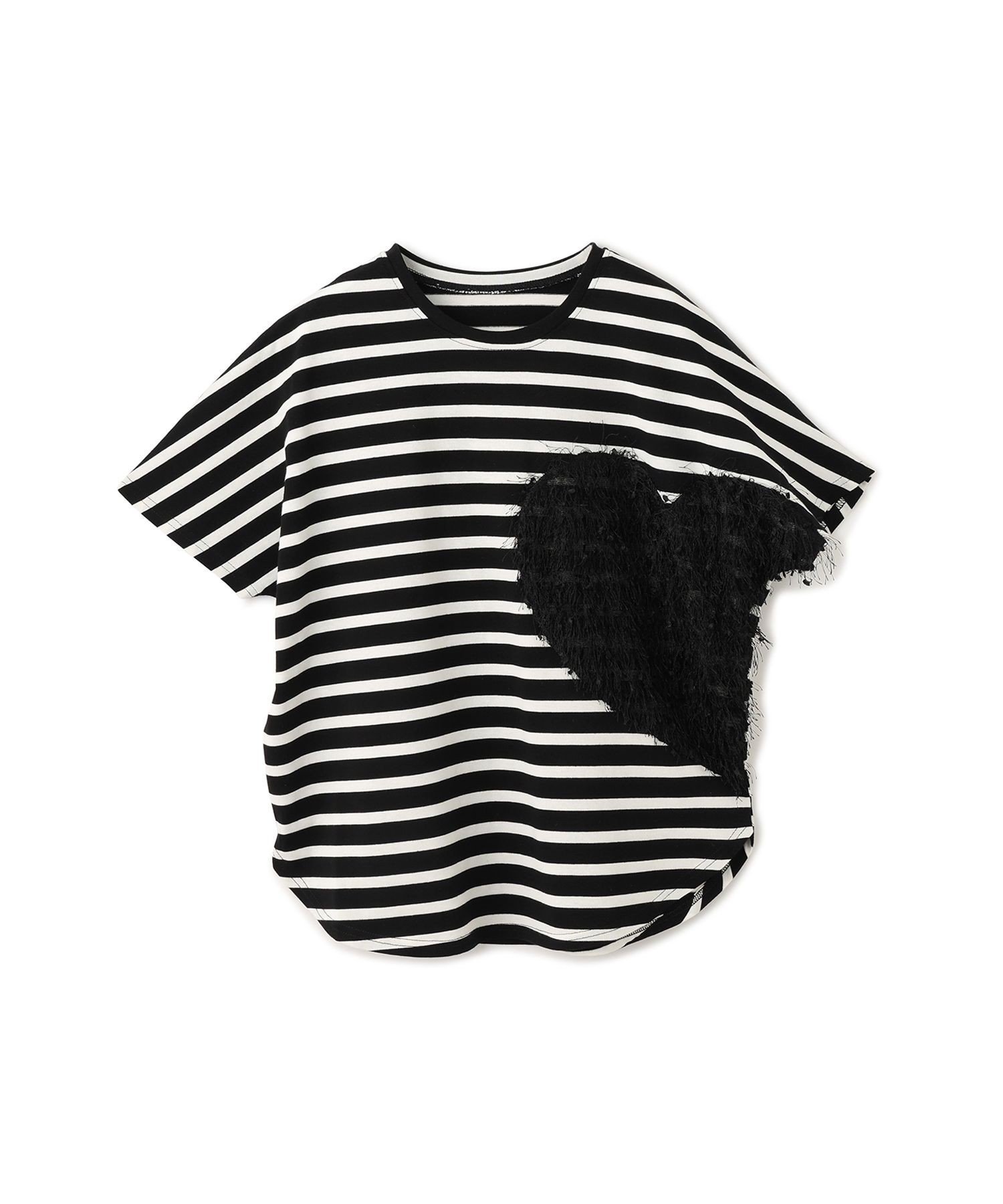 JAYRO ハートシャギープルオーバー ジャイロ トップス カットソー・Tシャツ ブラック ホワイト
