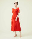 Sybilla 【SYBILLA DRESS】タックデザインフレアドレス<レッド> シビラ ワンピース・ドレス ドレス レッド【送料無料】