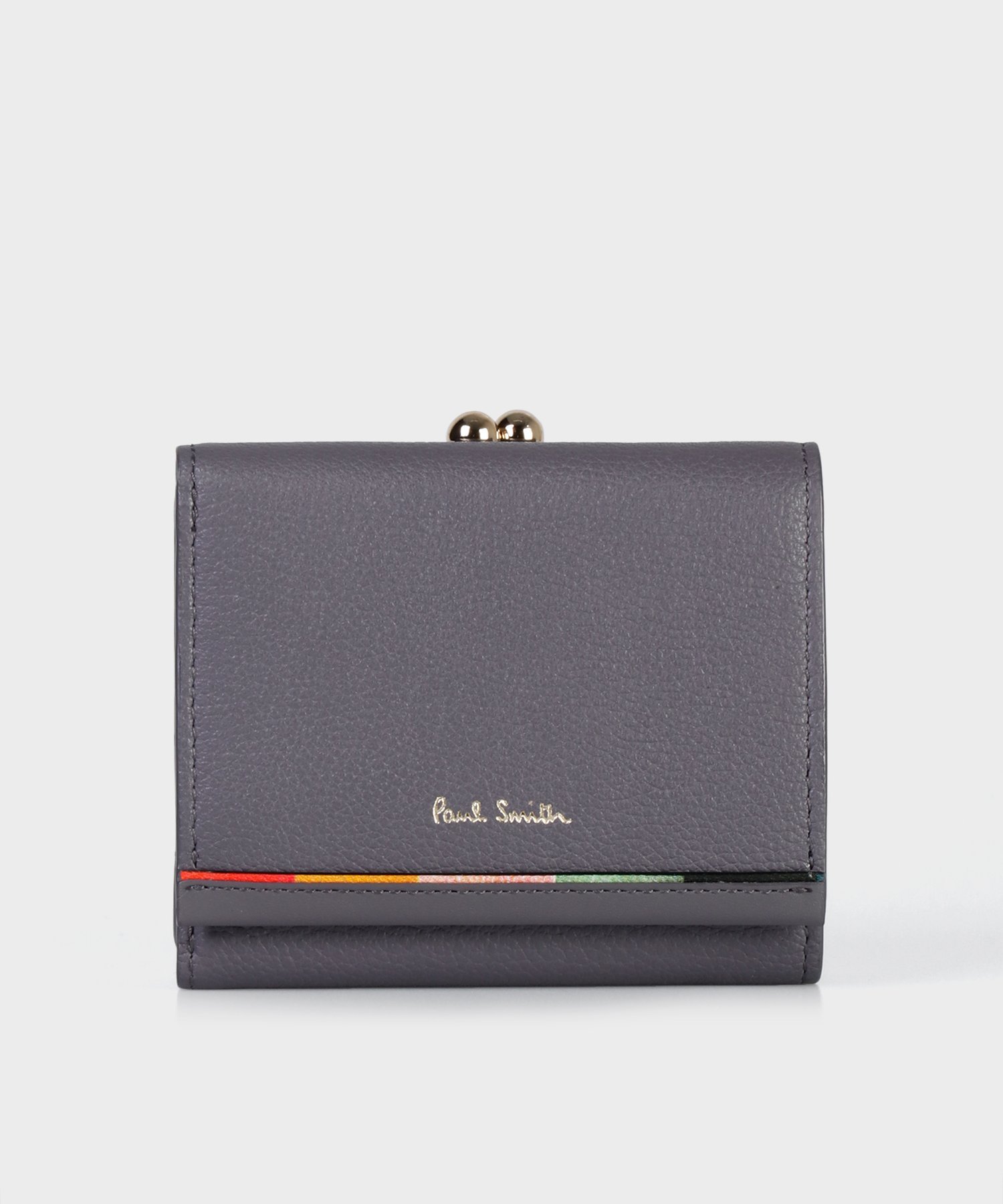 ポール・スミス 三つ折り財布 レディース 【SALE／30%OFF】Paul Smith 【公式】レイヤードストライプ 3つ折り財布 ポール・スミス　アウトレット 財布・ポーチ・ケース 財布 パープル オレンジ【送料無料】