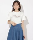 WILLSELECTION Fleur刺繍Tシャツ ウィルセレクション トップス カットソー Tシャツ ホワイト ブラック【送料無料】