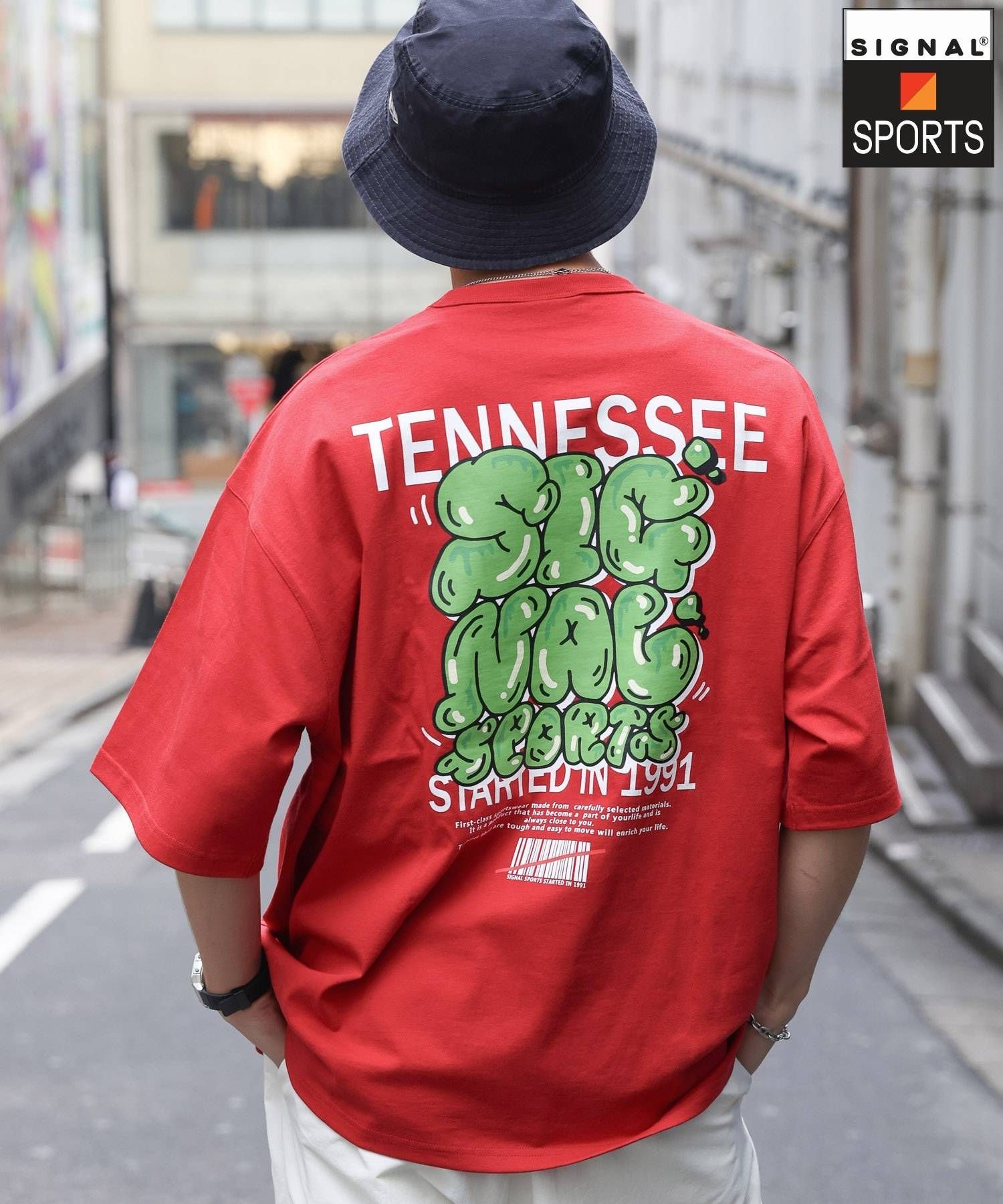 レイジブルー 服 メンズ RAGEBLUE 【SIGNAL SPORTS】バックプリント/オーバーサイズTシャツ レイジブルー トップス カットソー・Tシャツ レッド ホワイト ブラック【送料無料】