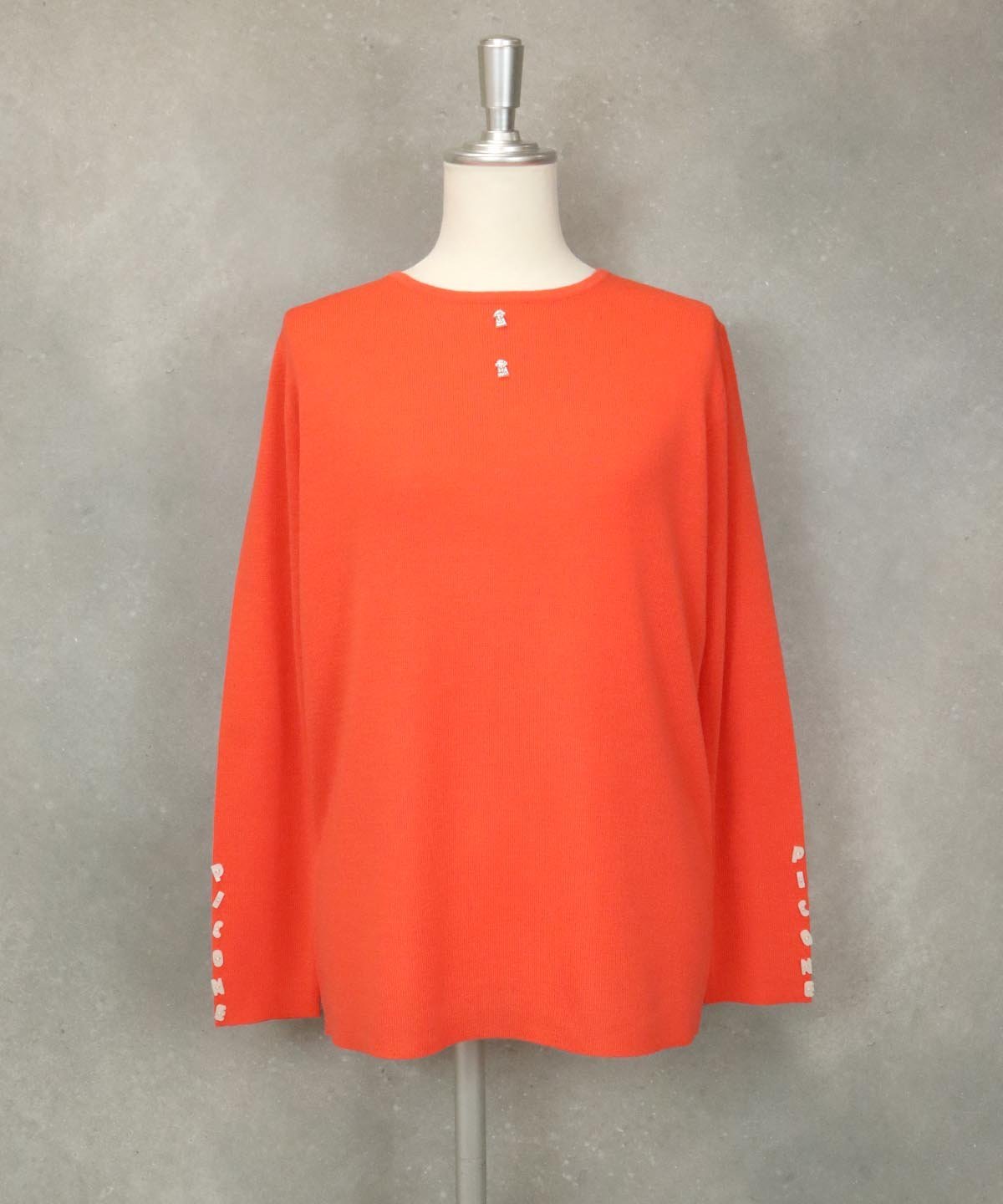 【SALE／40%OFF】STUDIO PICONE ウール混袖ボタンニットプルオーバー スタジオピッコーネ トップス ニット オレンジ ベージュ ブルー イエロー【送料無料】