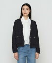 【SALE/10%OFF】K.T KIYOKO TAKASE ツイードニット カーディガン コムサ トップス カーディガン ホワイト ブラック【送料無料】