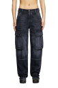DIESEL ウィメンズ デニムパンツ D-TOUCH-CARGO ディーゼル パンツ ジーンズ・デニムパンツ ブラック【送料無料】