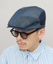 Ruben ハンチング メンズ デニム パッチワーク メッシュ モナコハンチング 深め エー.エム.エス. 帽子 ハンチング・ベレー帽 ネイビー ブラック【送料...