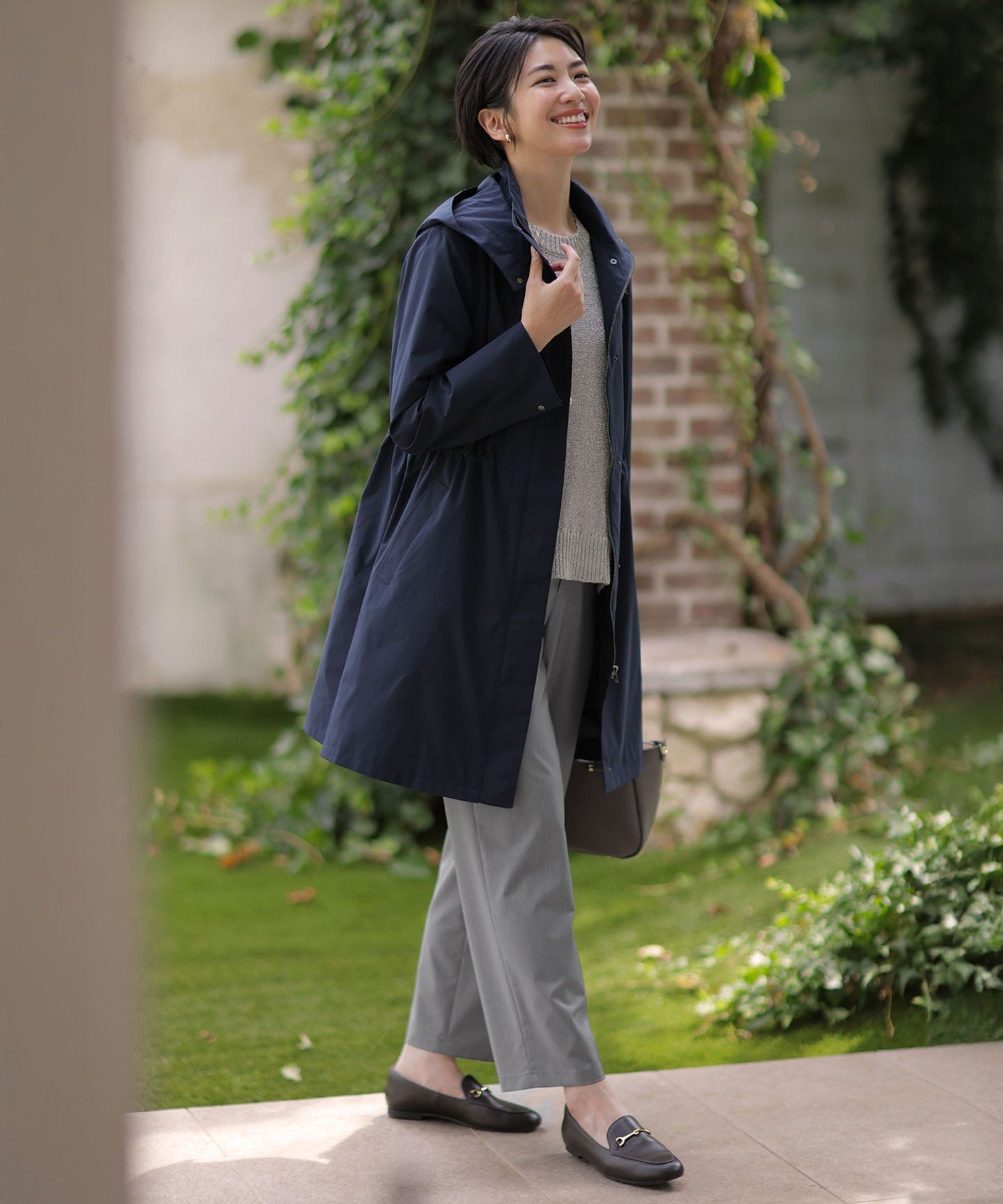 J.PRESS LADIES L 【2way】Artirosa モッズ コート ジェイプレス ジャケット・アウター ミリタリージャケット ベージュ ネイビー