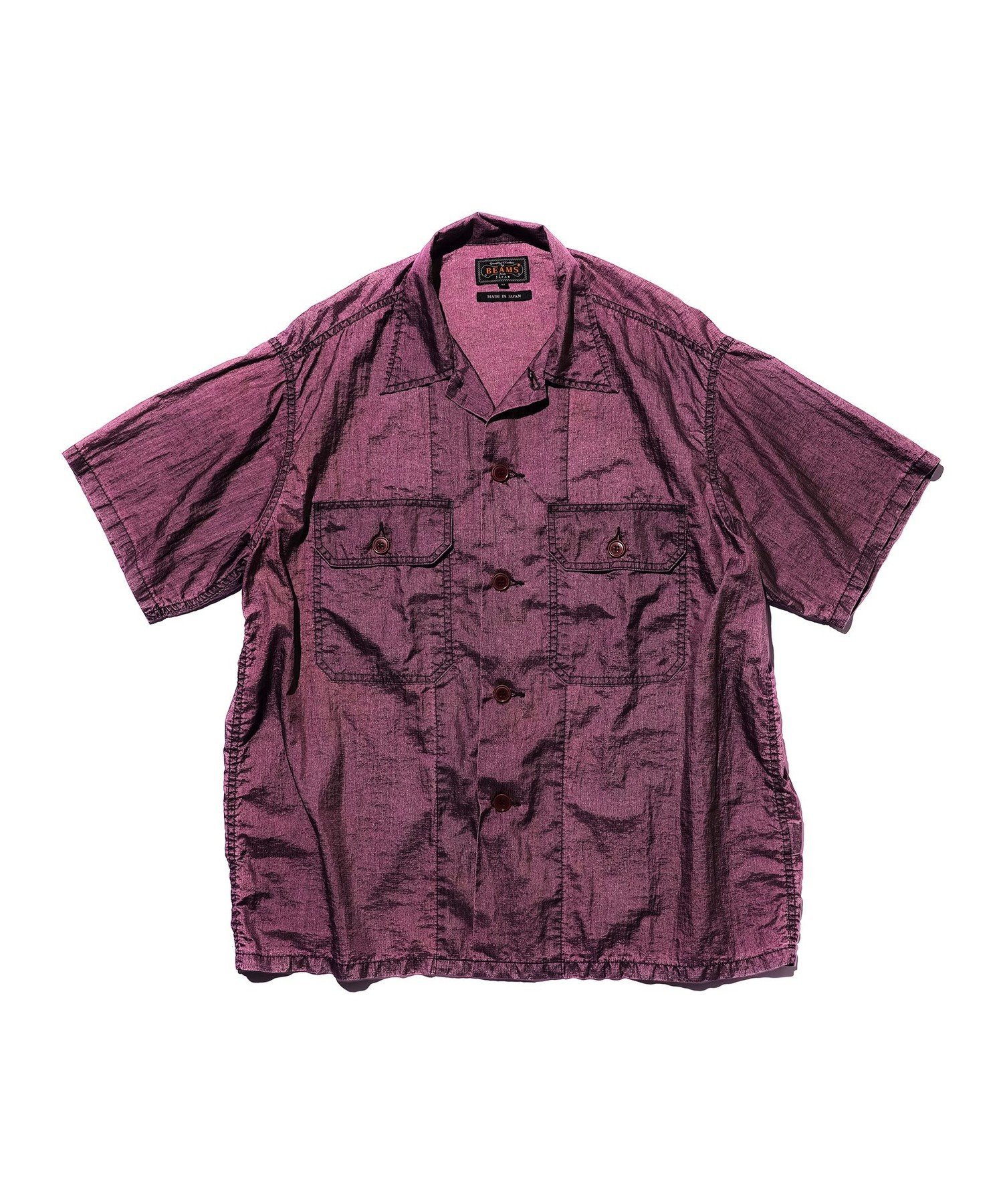 【SALE／40%OFF】BEAMS PLUS MIL-SHT Nylon Rip stop Pigment Dye ビームス メン トップス シャツ・ブラウス ピンク イエロー【送料無料】