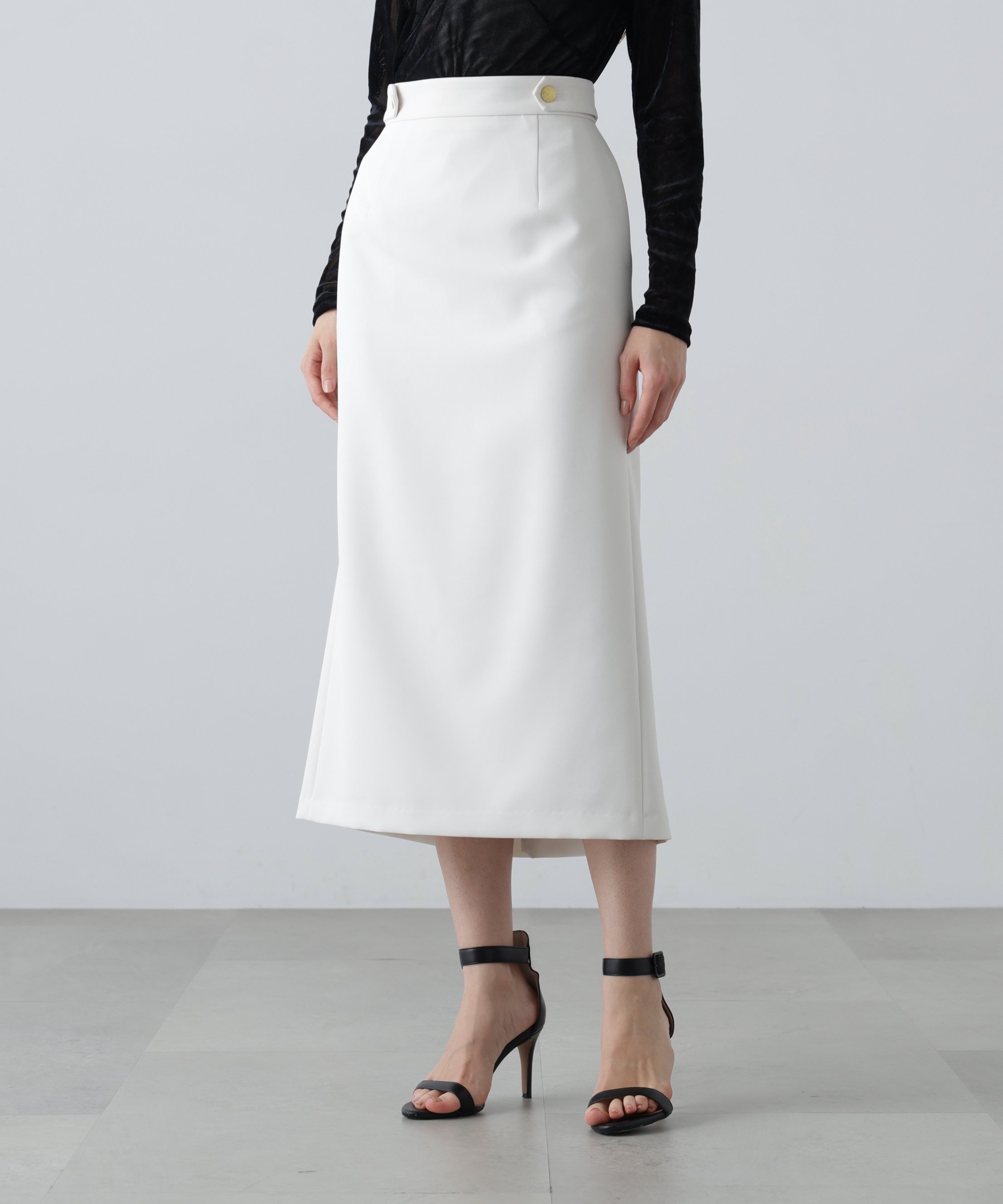 PINKY&DIANNE バックフレアダブルクロススカート ピンキー アンド ダイアン スカート その他のスカート ベージュ ブラック【送料無料】