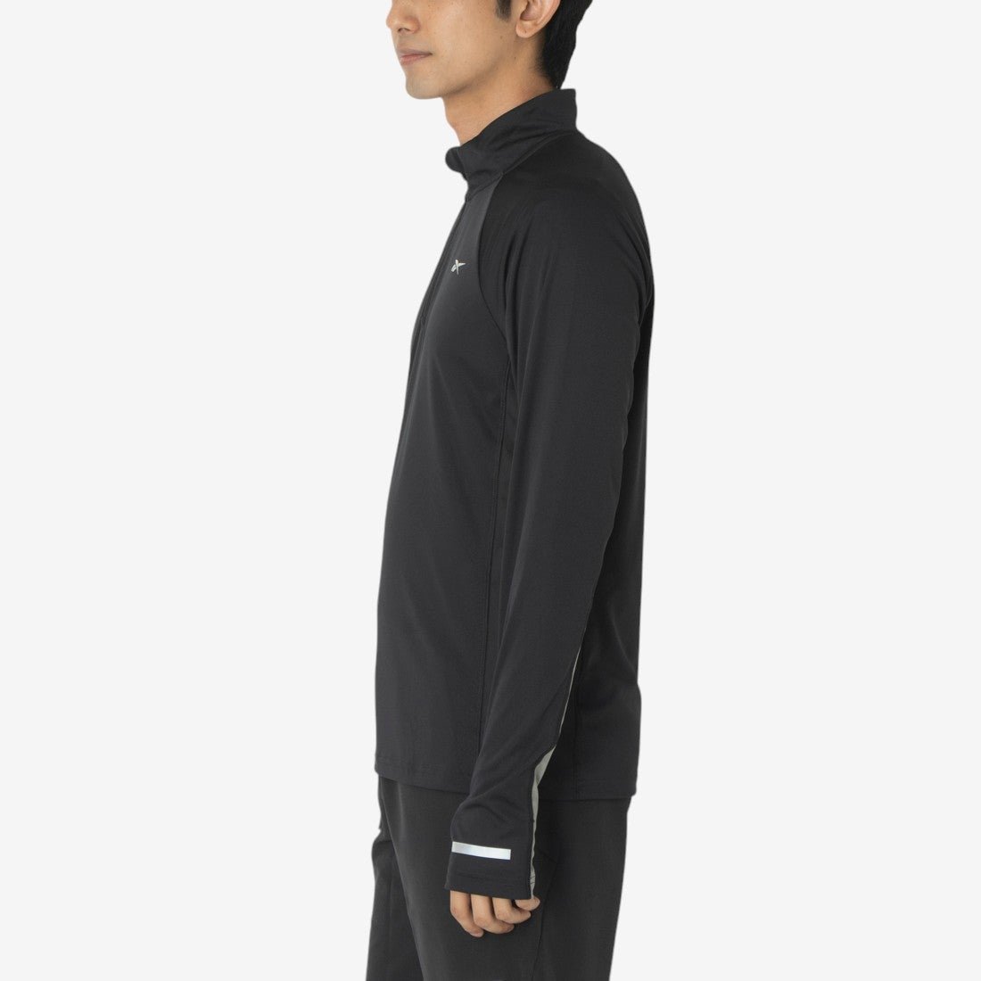 ロングスリーブ ベクター 1/4 ジップ Tシャツ リーボック トップス カットソー・Tシャツ ブラック