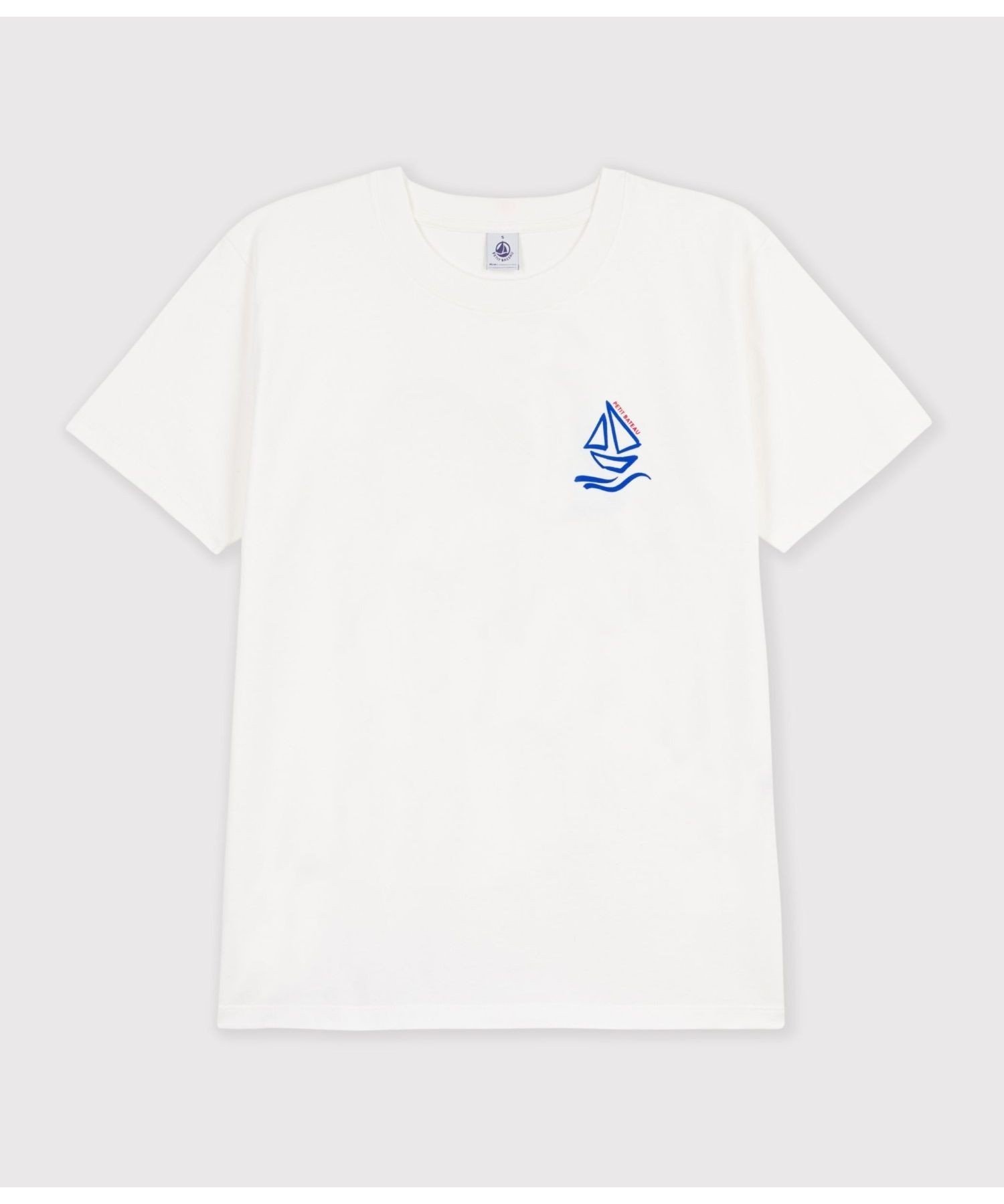 PETIT BATEAU ヨットプリント半袖Tシャツ プチバトー トップス カットソー・Tシャツ ホワイト【送料無料】