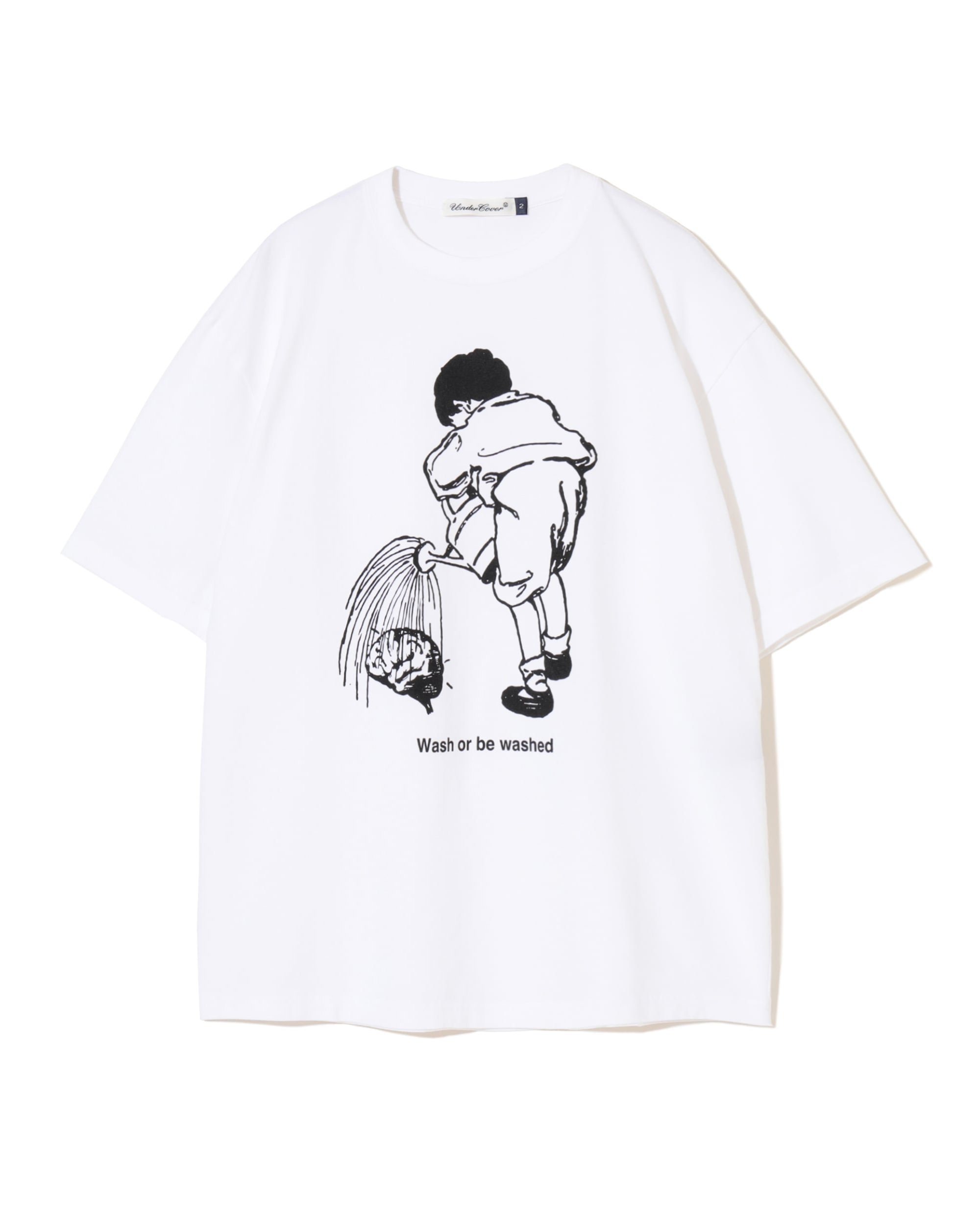 UNDERCOVER UC2F3803 T-shirt blanco negro — vista 2