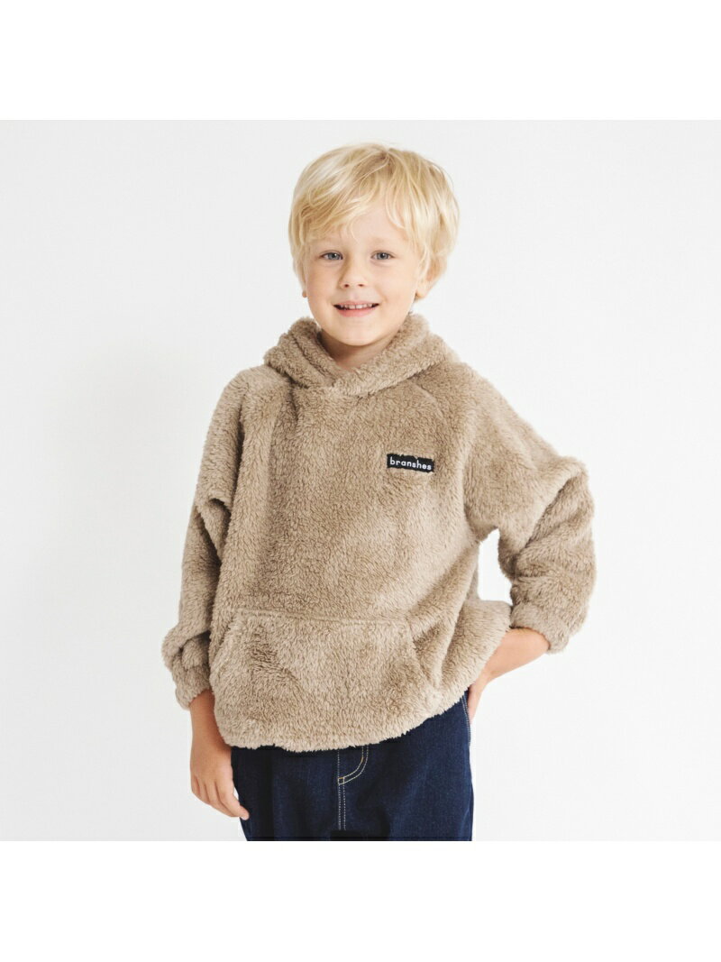 【SALE／33%OFF】branshes 【やわらか】ボアパーカー ブランシェス トップス パーカー・フーディー ブラウン パープル グレーのサムネイル