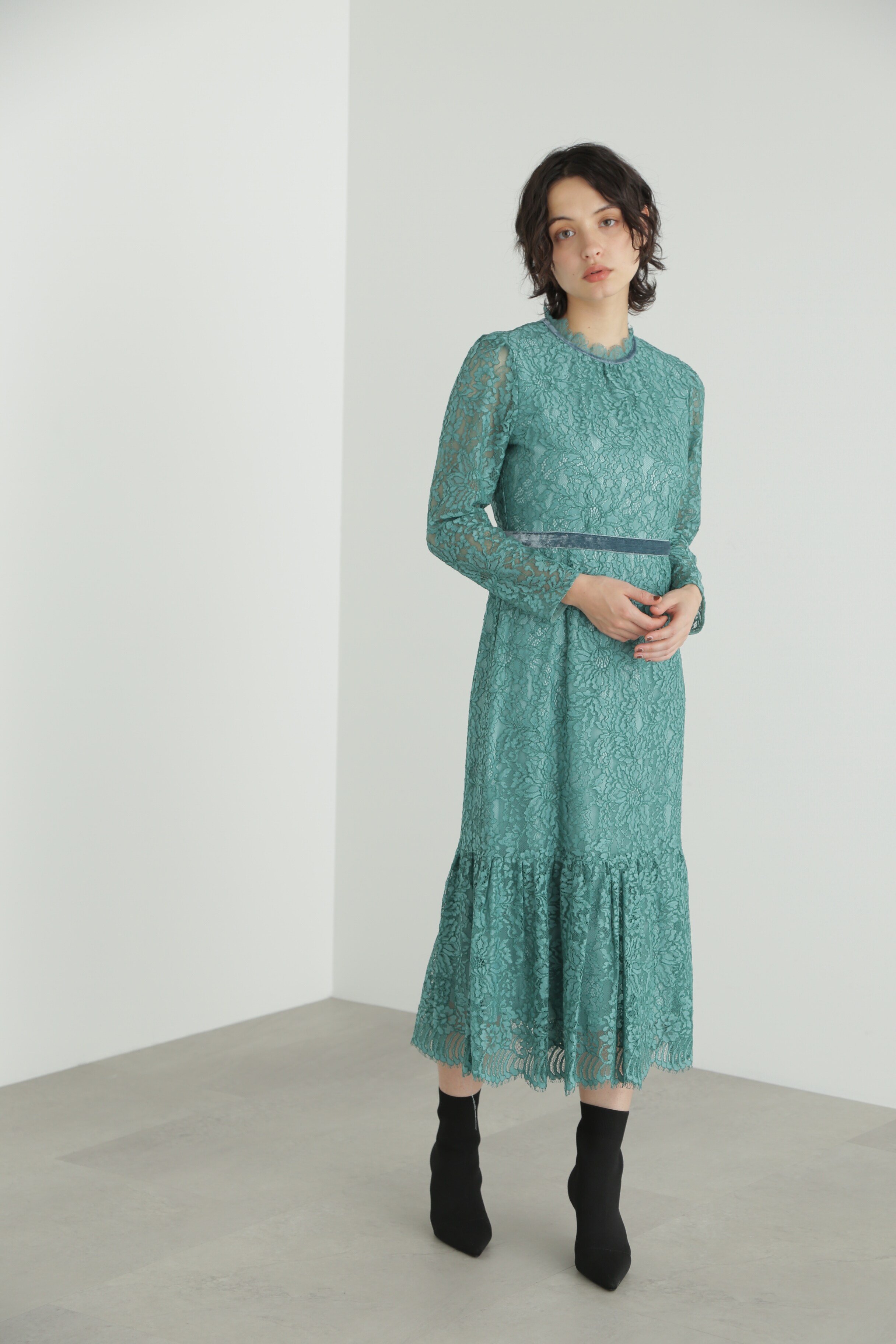 ジル スチュアート 【SALE／60%OFF】JILL STUART ◆《Endy ROBE》グレースレースドレス ジルスチュアート ワンピース・ドレス ワンピース グリーン ベージュ【送料無料】