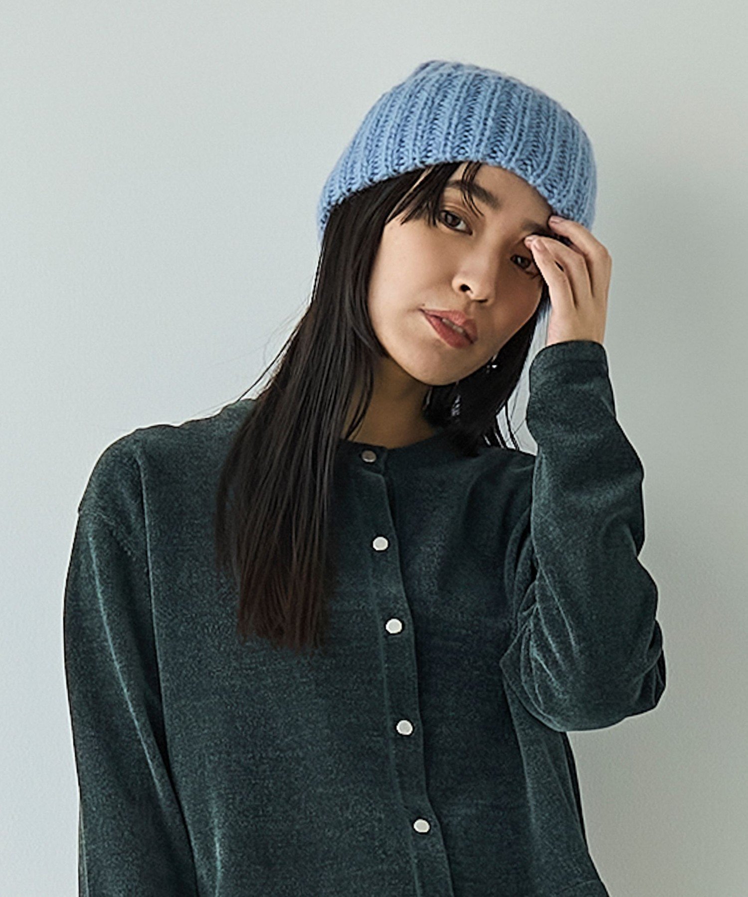 【SALE／40%OFF】RONEL Fratelli Talli(フラテリータリー)モヘヤミックスニットキャップ コーエン 帽子 ニット帽・ビーニー ブルー グリーン グレー パープル