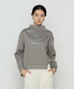 Gabardine K.T ダンボールニット 箔プリント&スパンコール刺繍プルオーバー コムサ トップス カットソー・Tシャツ グレー ブラック【送料無料】