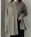 【SALE/62%OFF】JUNOAH Louere オーバーサイズベーシックシャツ ジュノア トップス シャツ・ブラウス ピンク グレー