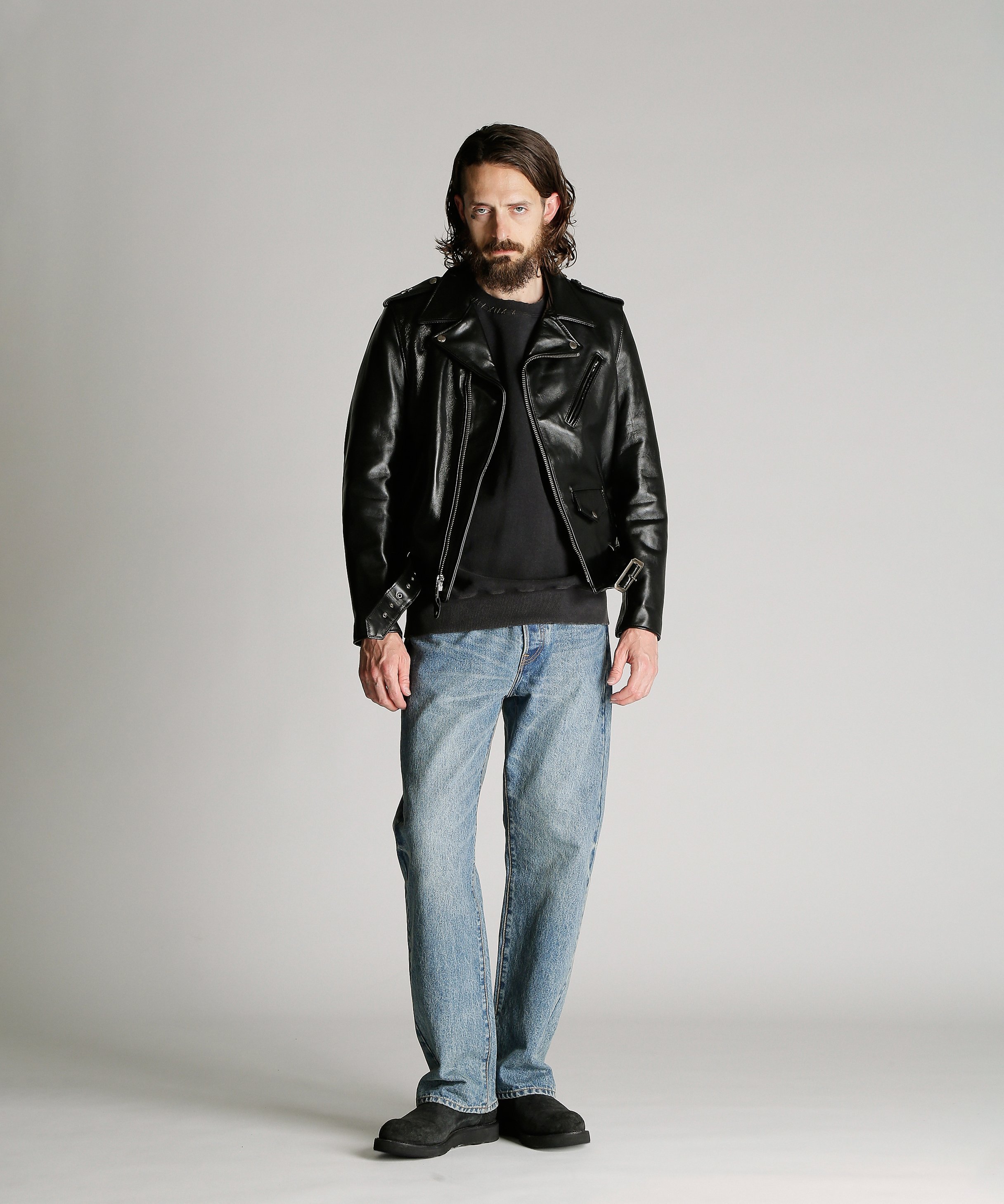 Schott 613UHT HORSEHIDE ONESTAR TALL/ホースハイド ワンスタートール ショット ジャケット・アウター ライダースジャケット ブラック【送料無料】
