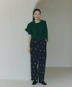 N. Natural Beauty Basic エンブロイダリーフラワーパンツ エヌ ナチュラルビューティーベーシック* パンツ その他のパンツ ブラウン ブラ...