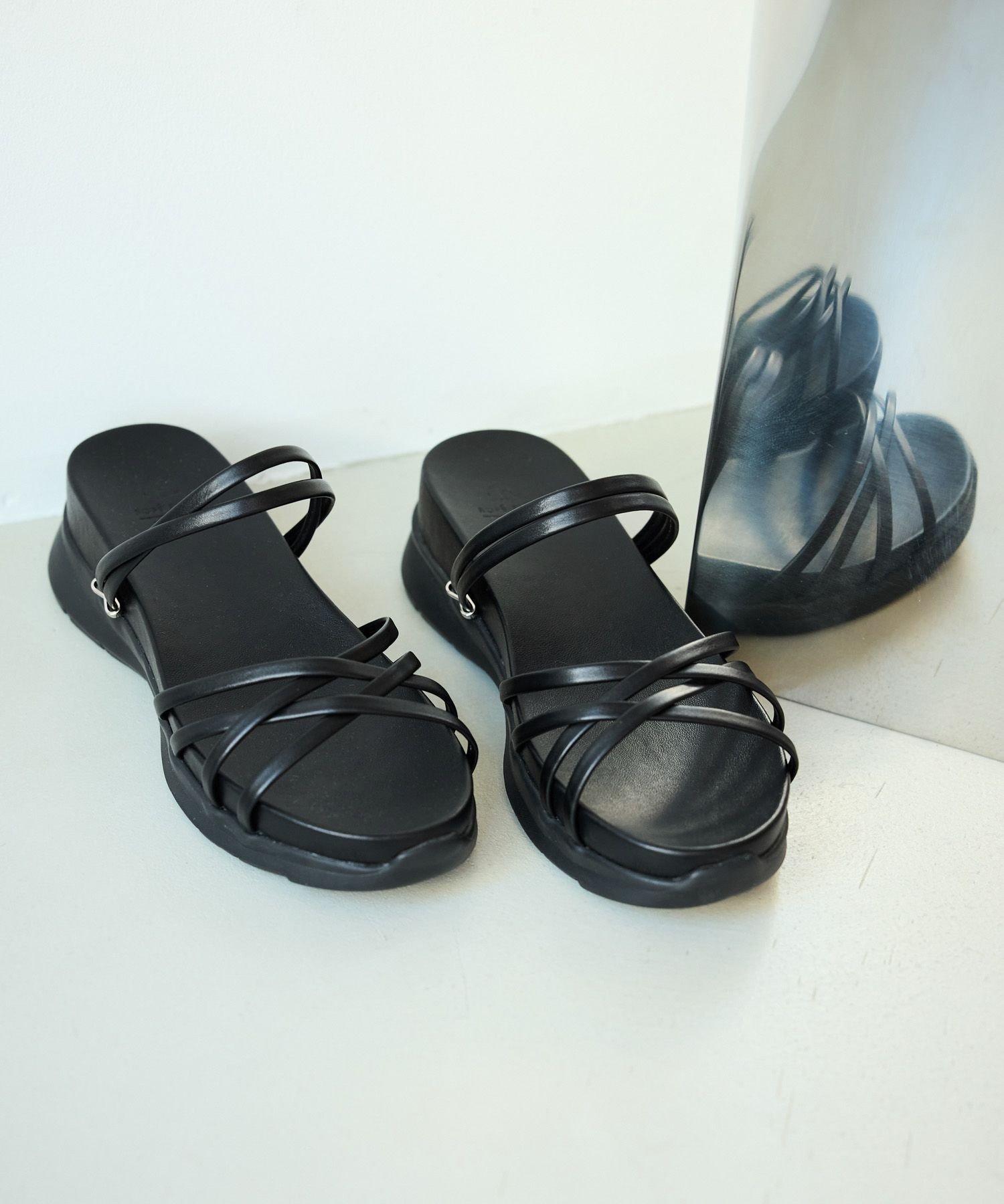 ROPE' PICNIC PASSAGE クロスストリングスライド&バックスリングサンダル ロペピクニック シューズ・靴 サンダル ブラック シルバー ベージュ【送料無料】