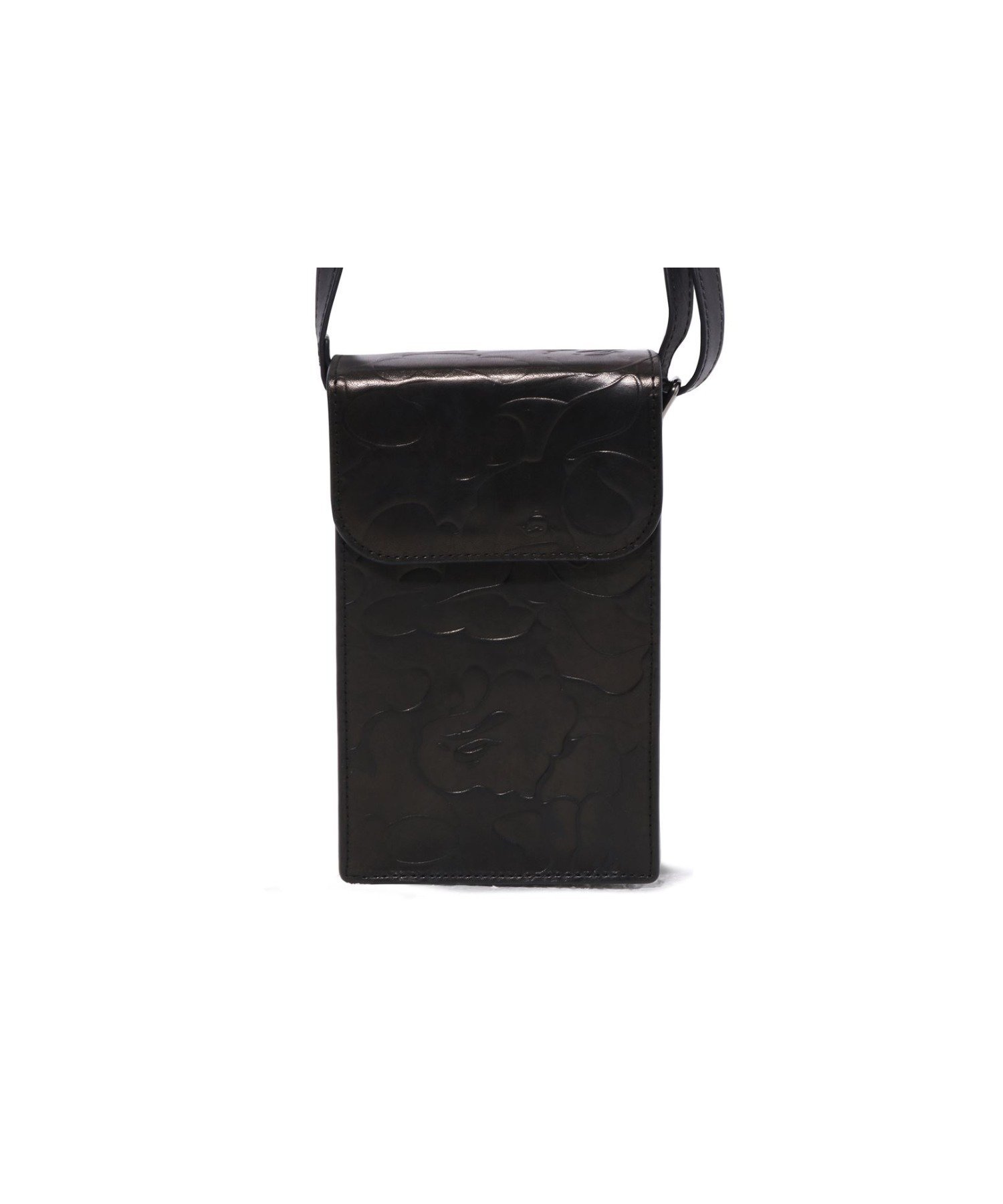 PIRATE STORE EMBOSSED LEATHER PHONE BAG ア ベイシング エイプ パイレーツストア バッグ ショルダーバッグ ブラック