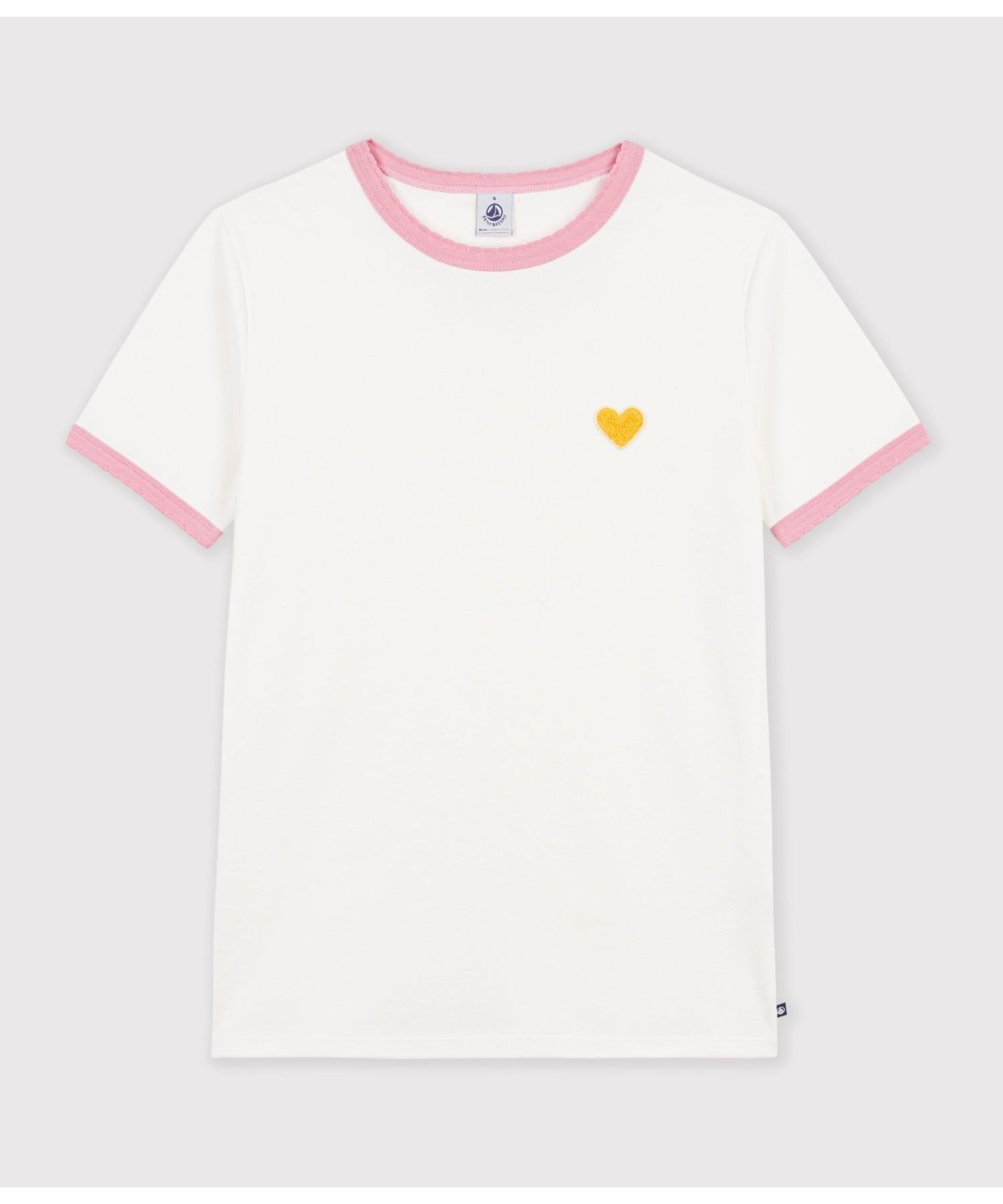 PETIT BATEAU ポワンココット半袖Tシャツ プチバトー トップス カットソー・Tシャツ ホワイト【送料無料】