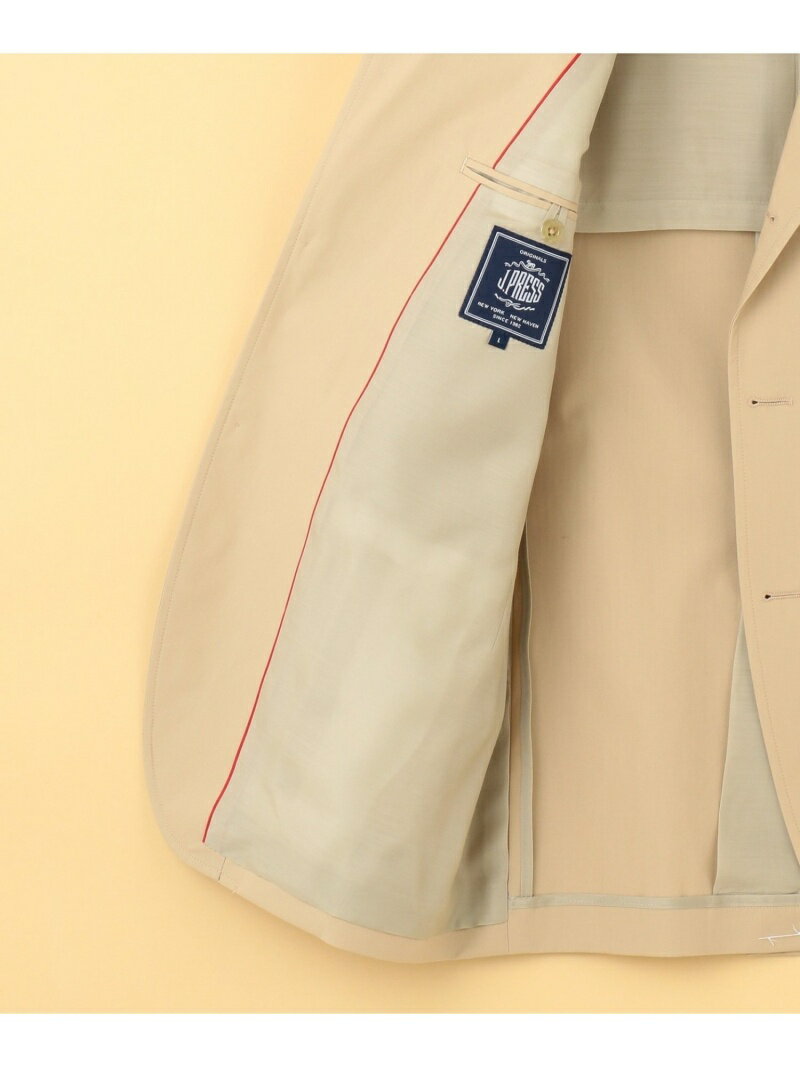 J. Press Cotton Polyester Poplin Sack Sportcoat JKOVBM0008: Beige