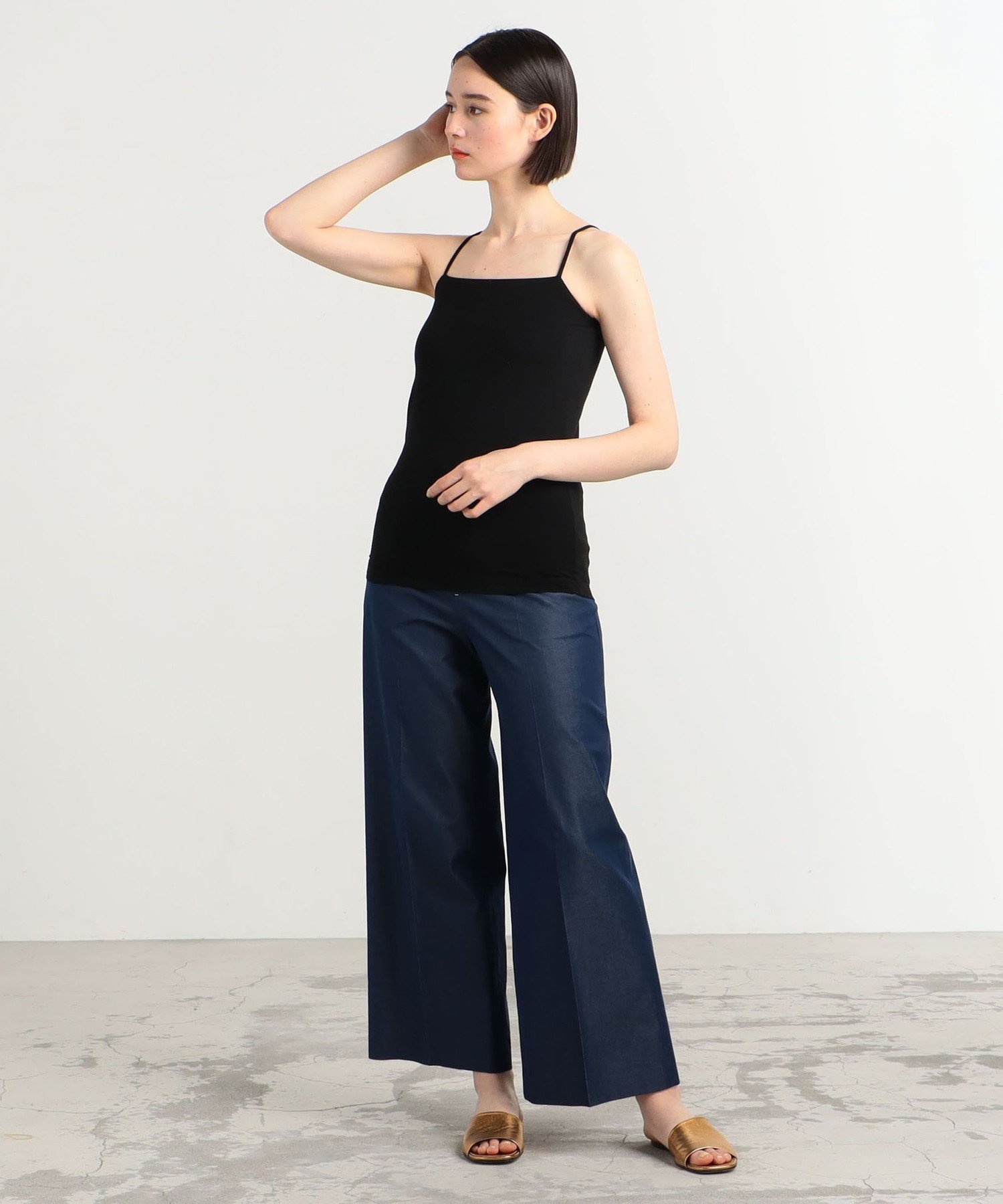 Ballsey セルロースジャージー キャミソール トゥモローランド トップス カットソー・Tシャツ ブラック ホワイト【送料無料】