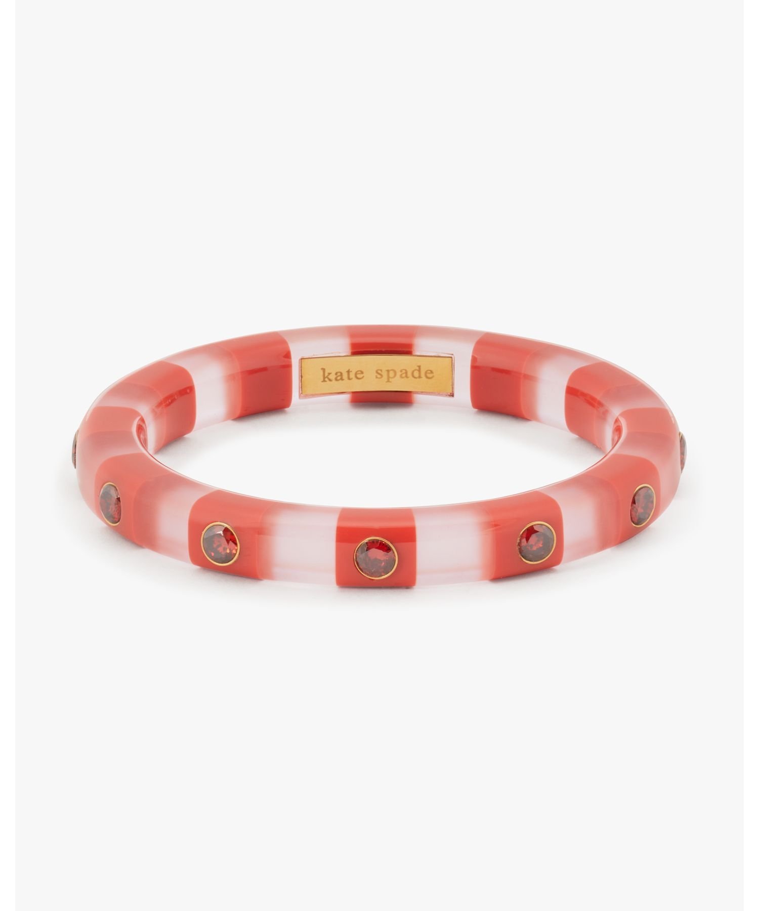 【SALE／70%OFF】kate spade new york シーイング ストライプ シン バングル ケイトスペードニューヨーク アクセサリー・腕時計 ブレスレット・バングル ピンク【送料無料】