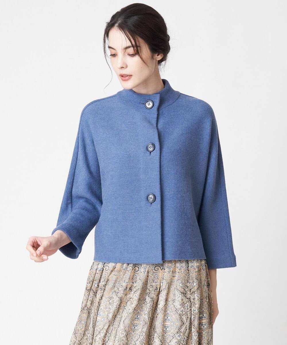【SALE/50%OFF】CHRISTIAN AUJARD(小さいサイズ) ドルマンスリーブニットジャケット メゾンドゥサンク スーツ・フォーマル スーツジャケット ブラック ブルー【送料無料】