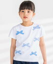 BeBe Petits Pois Vert ギンガムリボンいっぱいTシャツ(95~150cm) ベベ オンライン ストア トップス カットソー・Tシャツ ブルー ブラック【送料無料】