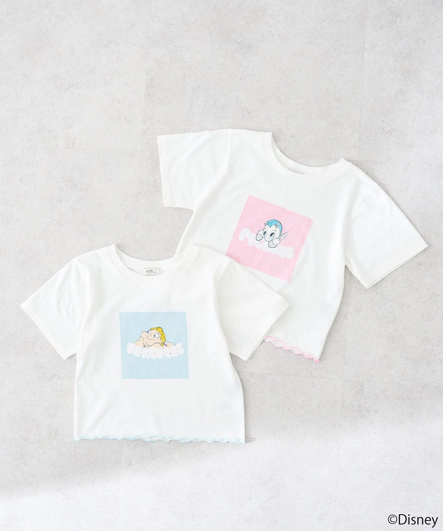 【SALE／30%OFF】earth music&ecology ヘラクレス/裾メローTee アースミュージック&エコロジー トップス カットソー・Tシャツ ピンク ブルー
