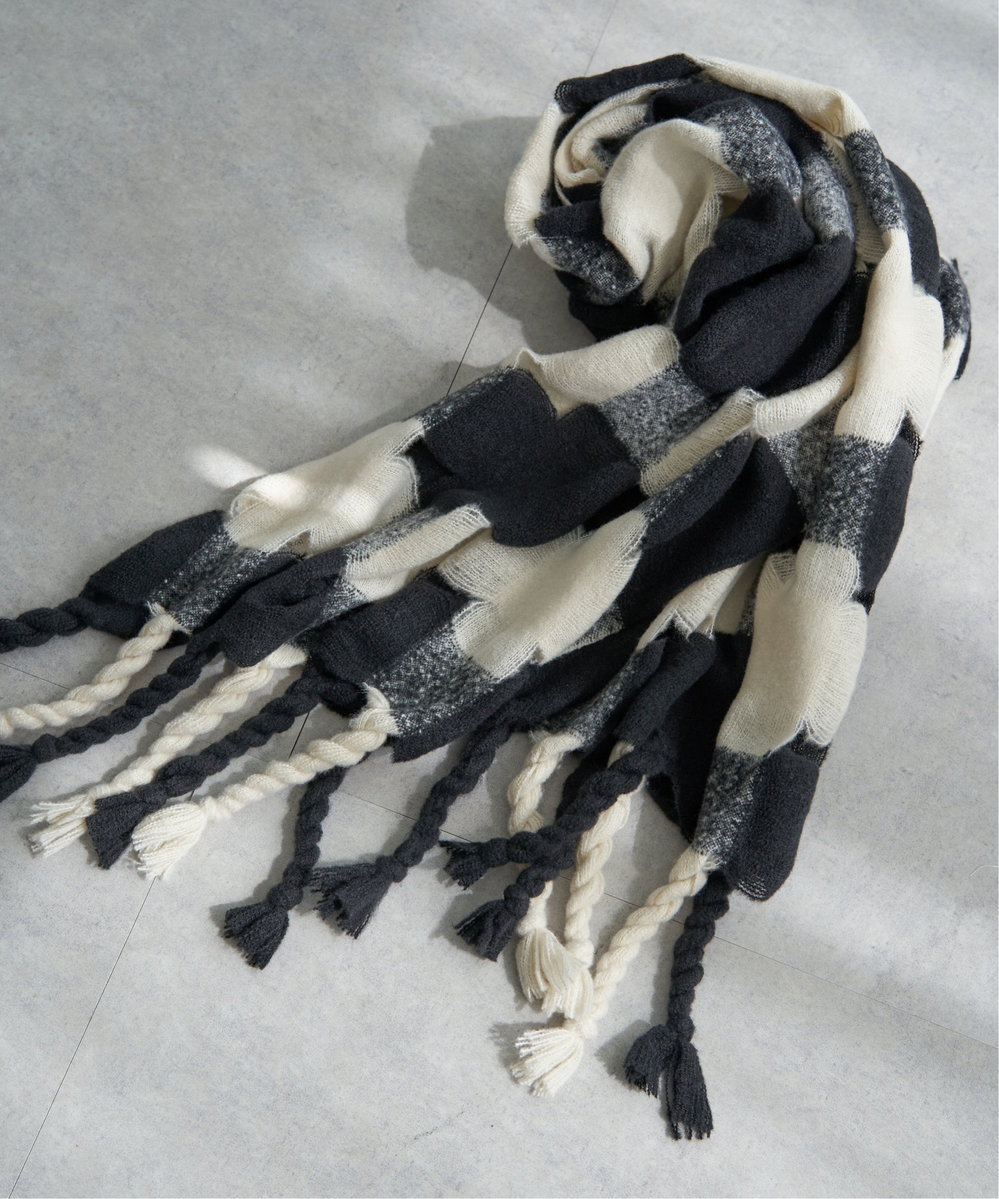 楽天Rakuten Fashion【SALE／13％OFF】VENCE share style Ladys メッシュチェックマフラー ヴァンス エクスチェンジ ファッション雑貨 マフラー・ストール・ネックウォーマー ベージュ グレー ブラック ブルー