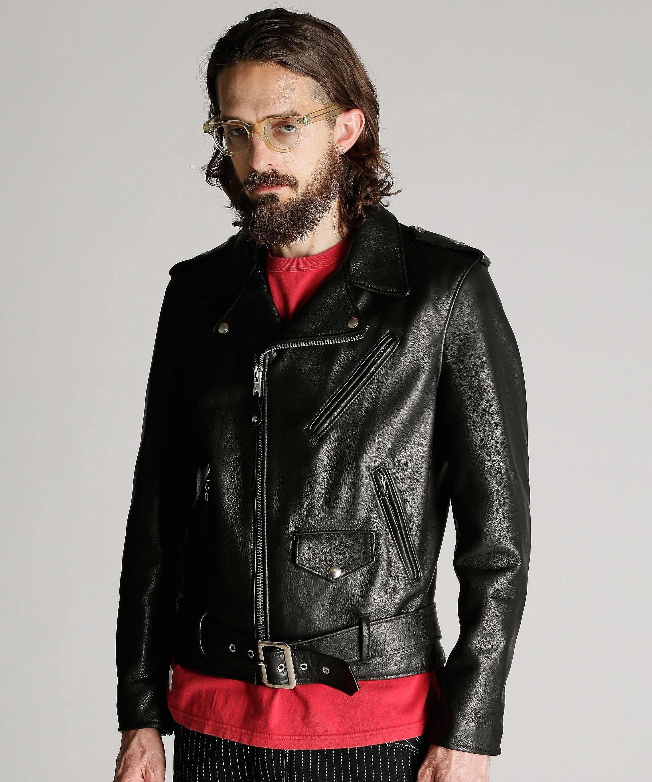 Schott ONESTAR NEW NAKED/ワンスター ニューネイキッド ショット ジャケット・アウター ライダースジャケット ブラック【送料無料】